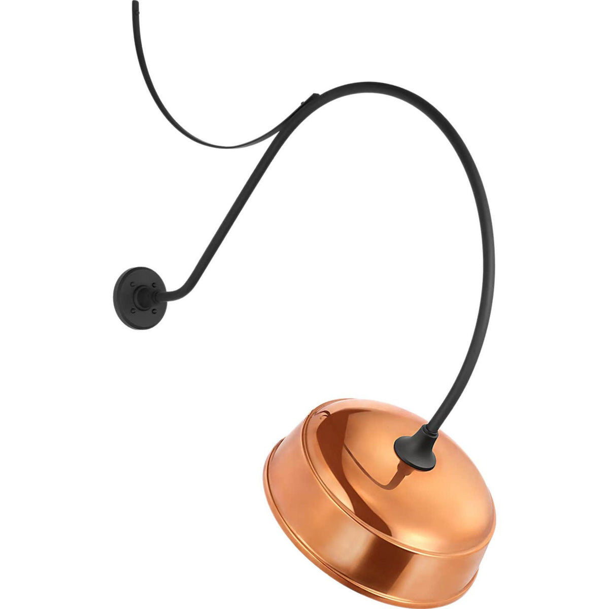 Thomas O'Brien Academy 36" Anchored Larrabee Barn Light in Matte Black with 16" Soft Copper Rockhouse Shade W16" x H44.25" x E36"