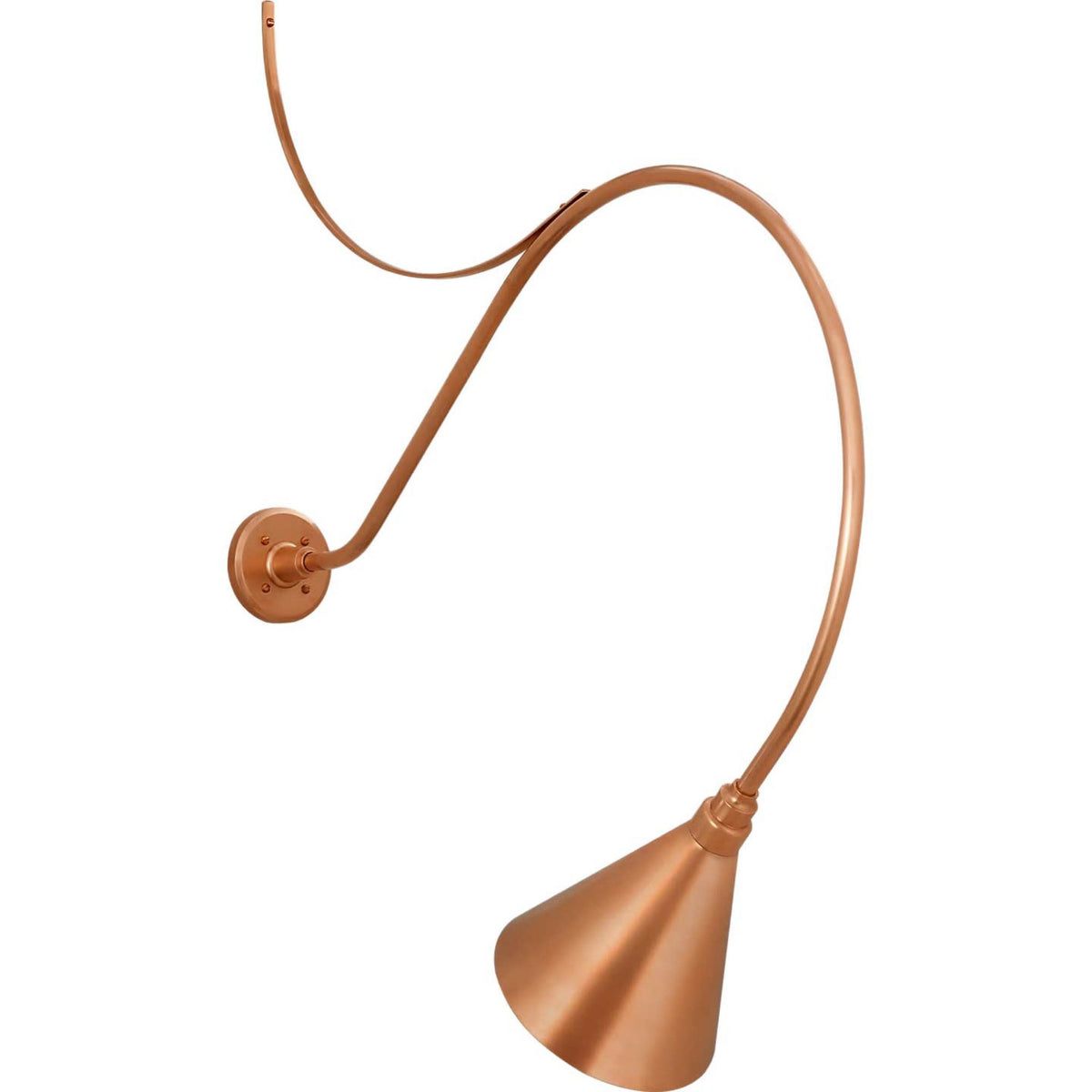 Thomas O'Brien Academy 36" Anchored Larrabee Barn Light in Soft Copper with 9" Conical Savannah Shade W9" x H43.5" x E36"