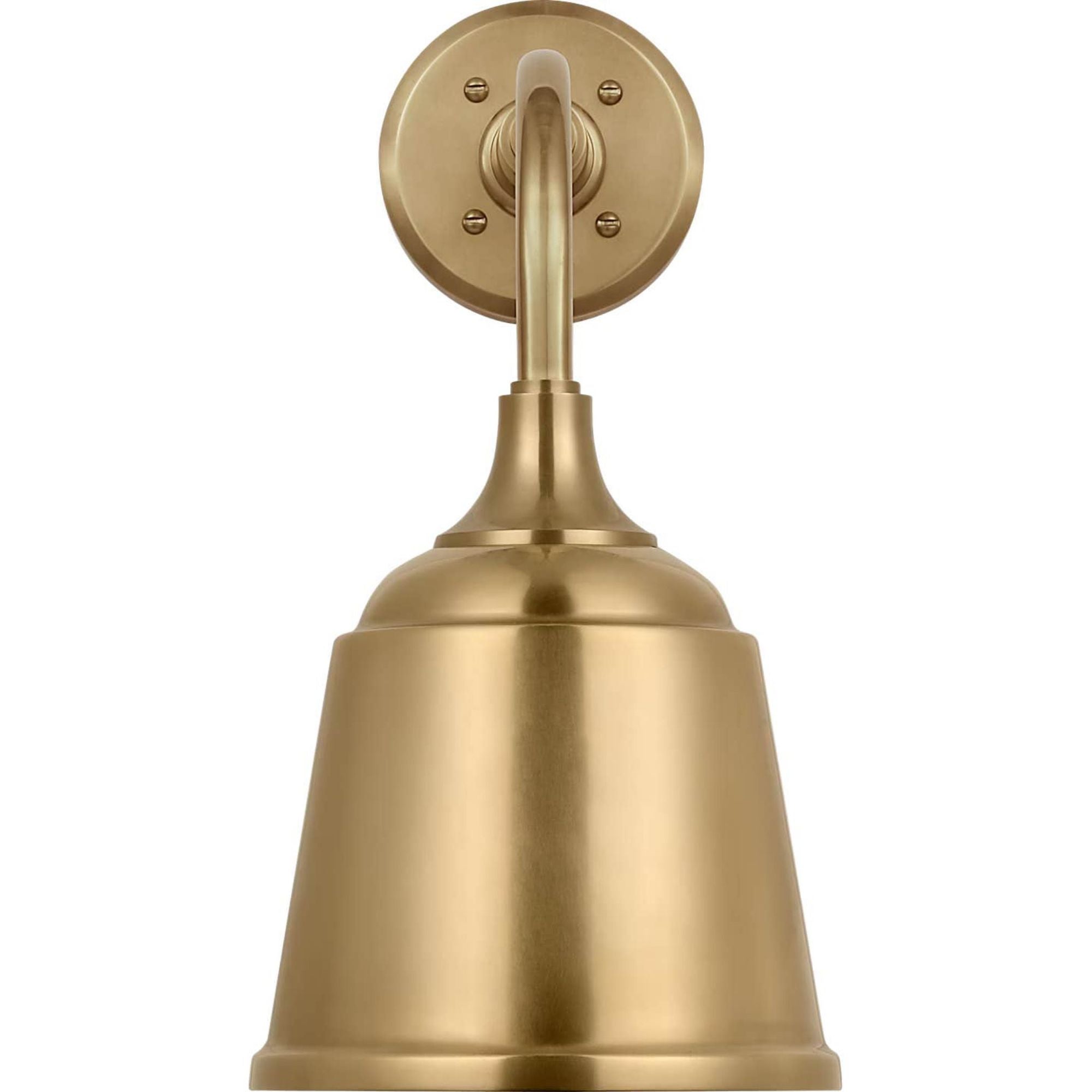 Thomas O'Brien Academy 11" Rex Barn Light in Hand-Rubbed Antique Brass with 8" Hand-Rubbed Antique Brass Rockhouse Shade W8" x H16.5" x E14.5"