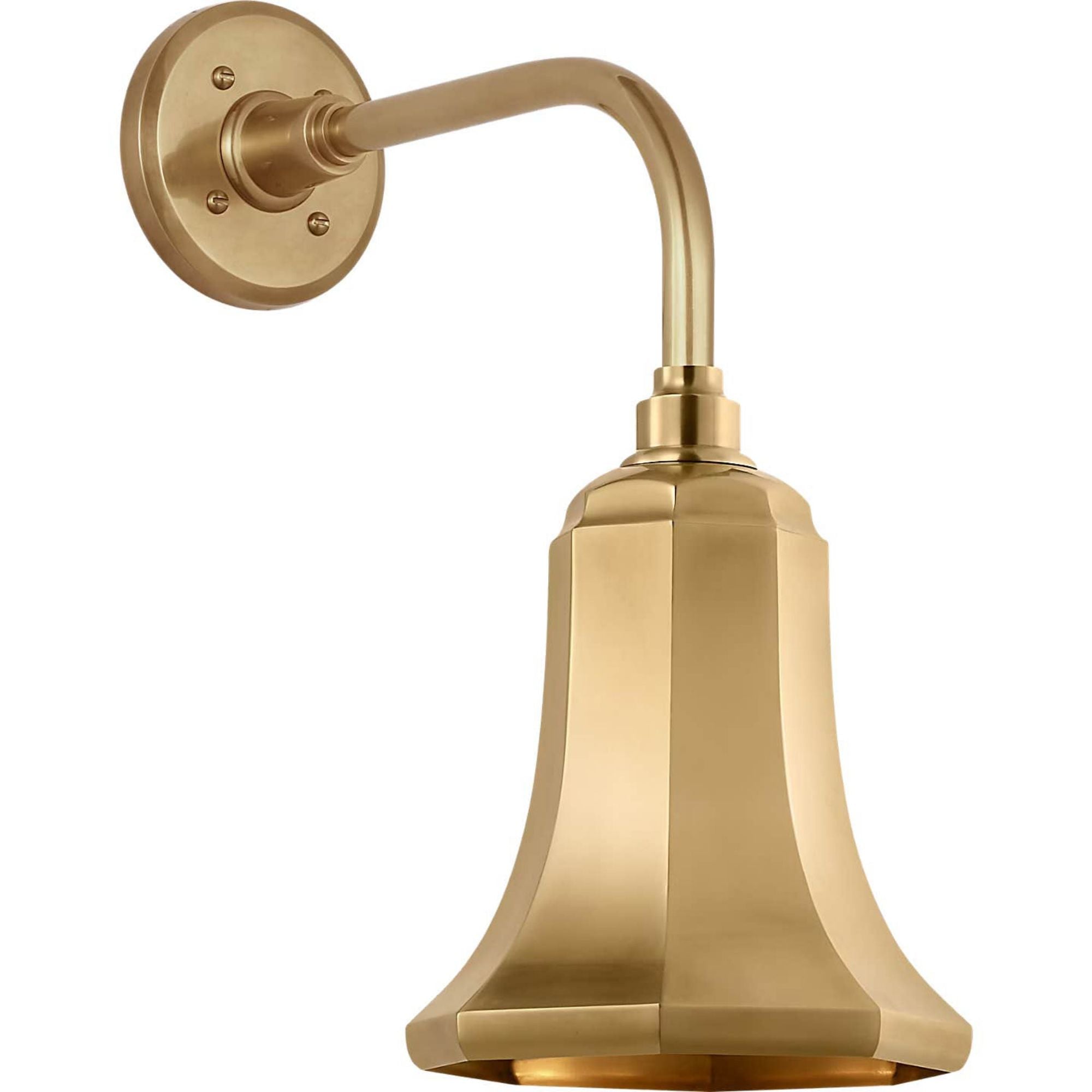 Thomas O'Brien Academy 11" Rex Barn Light in Hand-Rubbed Antique Brass with 7.5" Hand-Rubbed Antique Brass Savannah Shade W7.5" x H17" x E14.25"