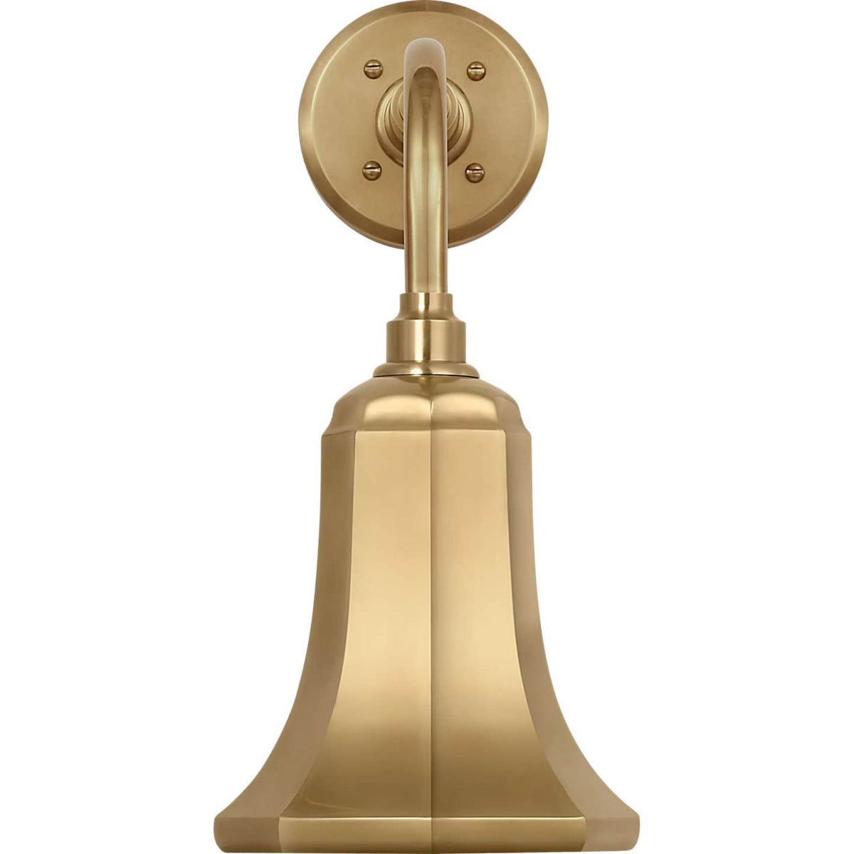 Thomas O'Brien Academy 11" Rex Barn Light in Hand-Rubbed Antique Brass with 7.5" Hand-Rubbed Antique Brass Savannah Shade W7.5" x H17" x E14.25"