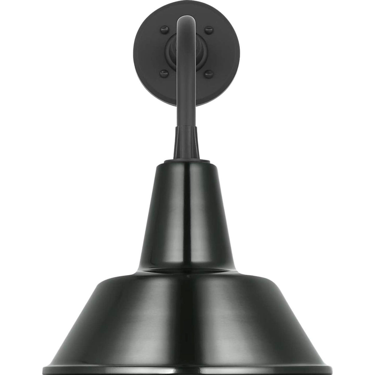 Thomas O'Brien Academy 11" Rex Barn Light in Matte Black with 12.5" Green Bowers Shade W12.5" x H17.75" x E16.75"