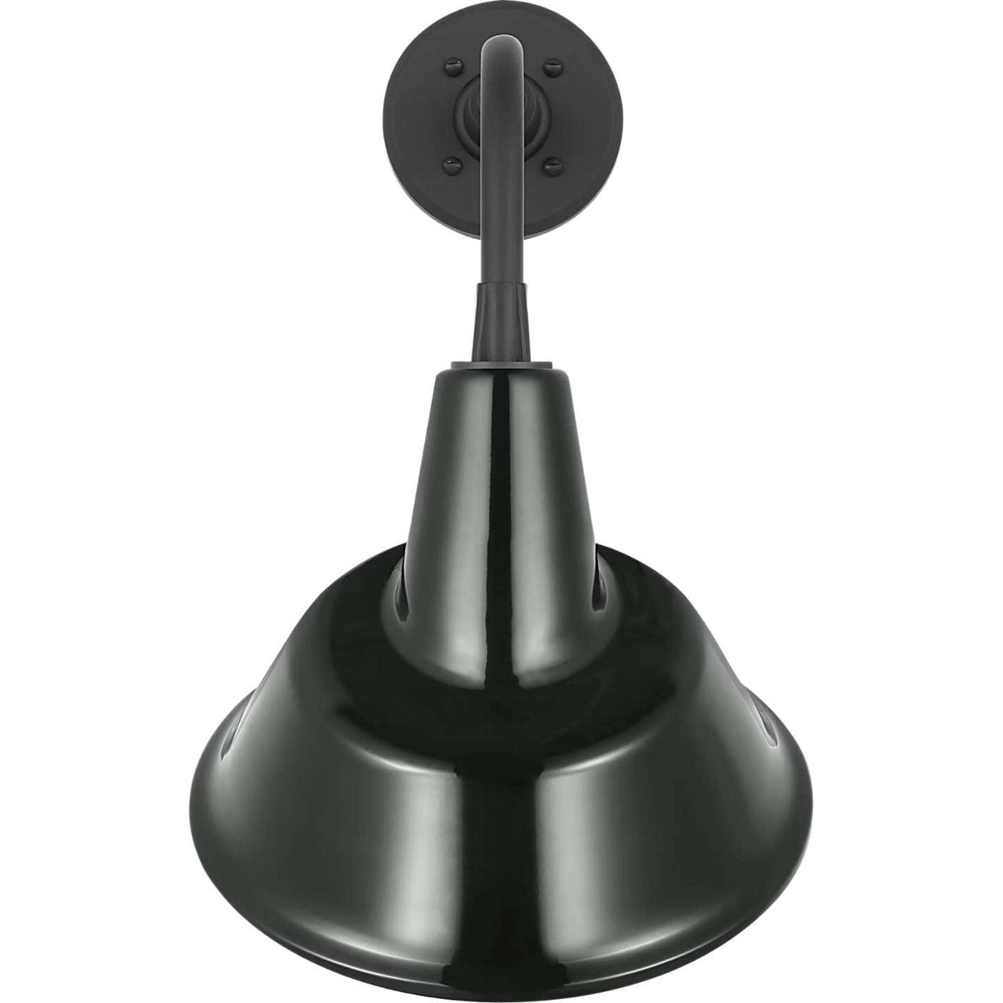 Thomas O'Brien Academy 11" Rex Barn Light in Matte Black with 12.5" Green Tilted Bowers Shade W12.5" x H20.75" x E14"