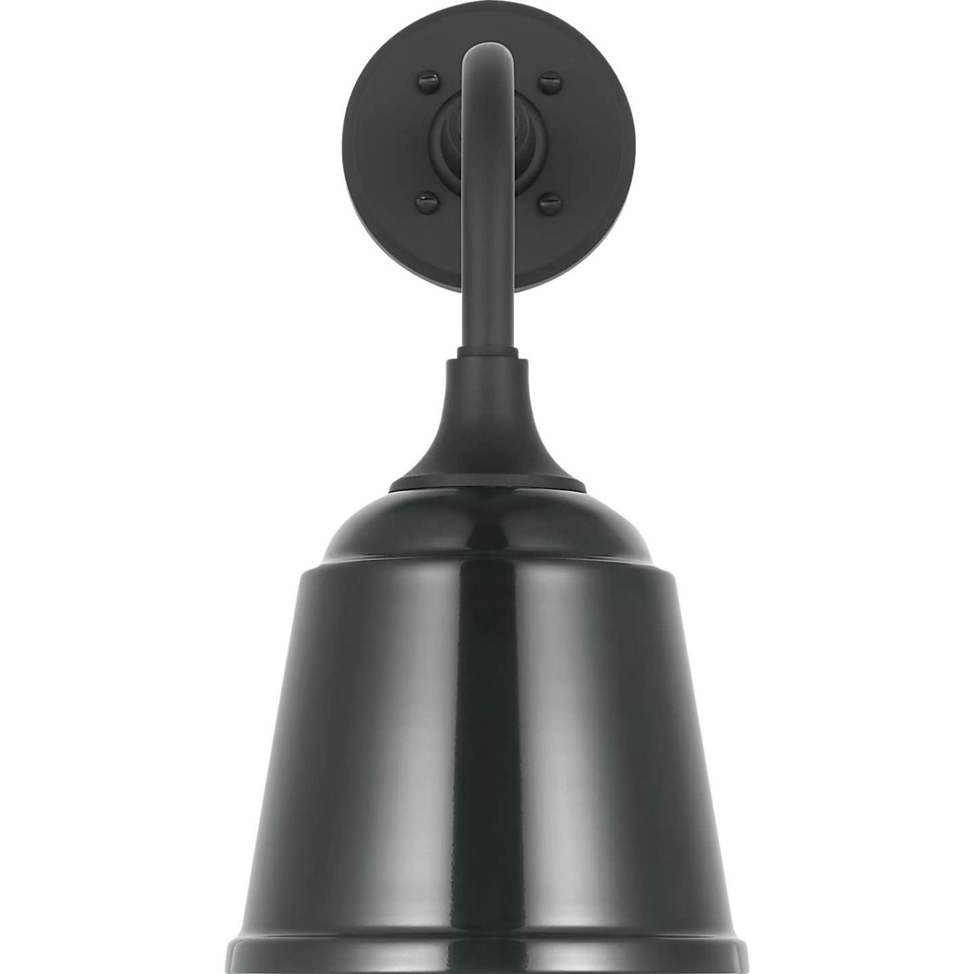 Thomas O'Brien Academy 11" Rex Barn Light in Matte Black with 8" Green Rockhouse Shade W8" x H16.5" x E14.5"