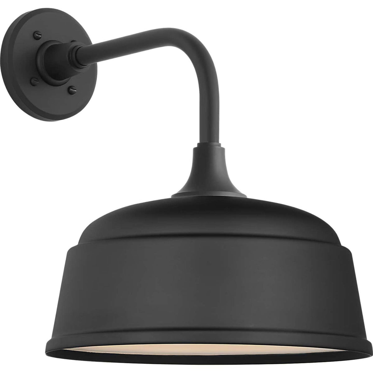 Thomas O'Brien Academy 11" Rex Barn Light in Matte Black with 12.5" Matte Black Rockhouse Shade W12.5" x H15.25" x E16.75"