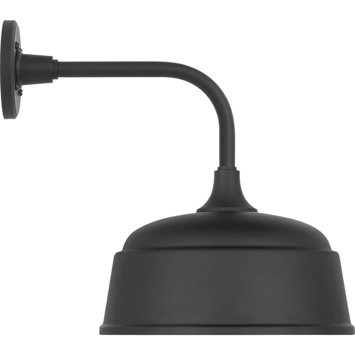 Thomas O'Brien Academy 11" Rex Barn Light in Matte Black with 12.5" Matte Black Rockhouse Shade W12.5" x H15.25" x E16.75"