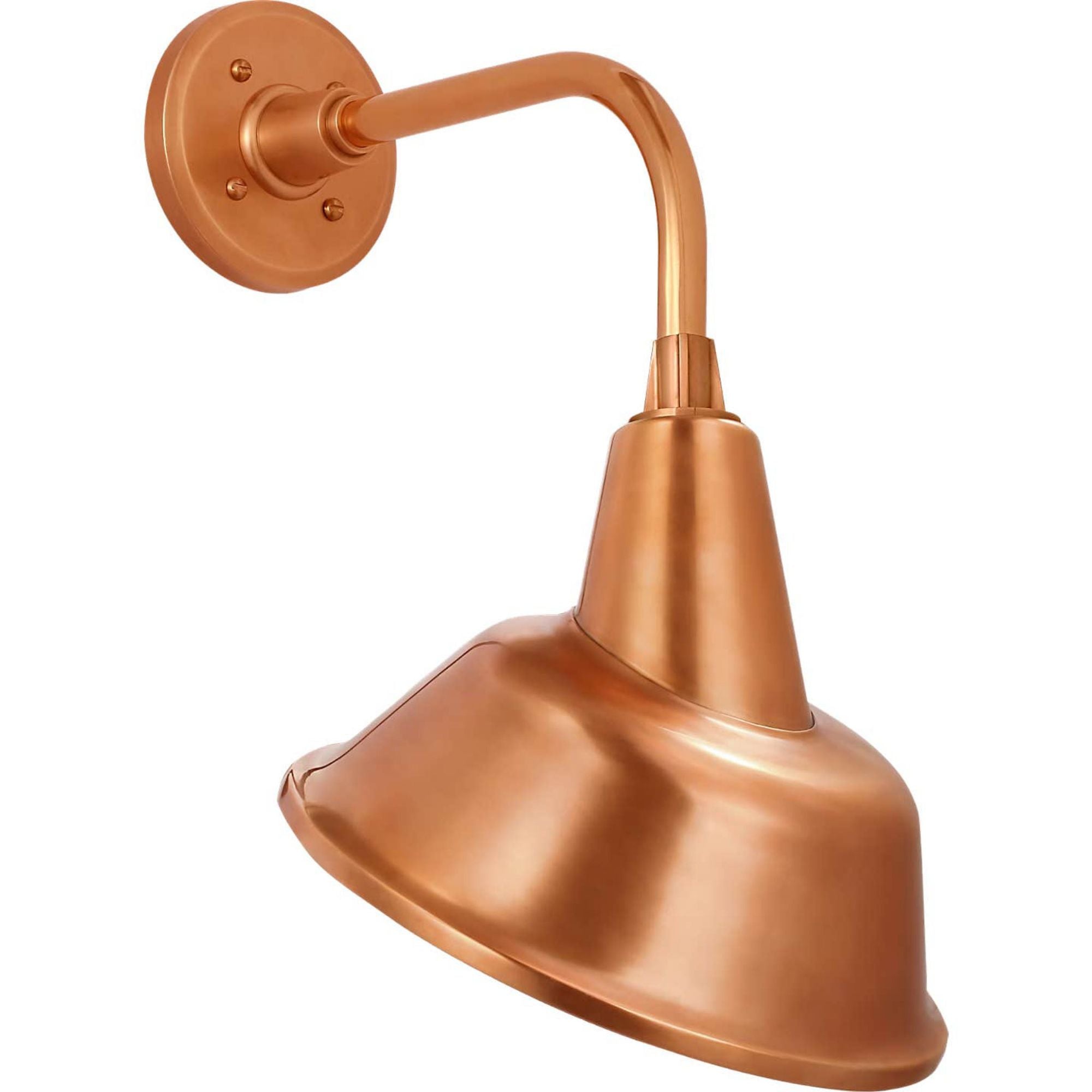 Thomas O'Brien Academy 11" Rex Barn Light in Soft Copper with 12.5" Soft Copper Tilted Bowers Shade W12.5" x H20.75" x E14"