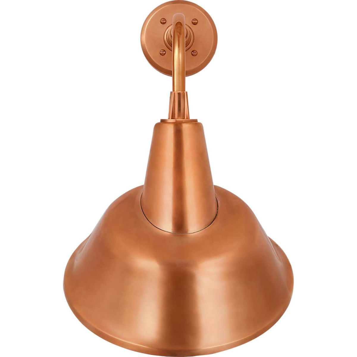 Thomas O'Brien Academy 11" Rex Barn Light in Soft Copper with 12.5" Soft Copper Tilted Bowers Shade W12.5" x H20.75" x E14"