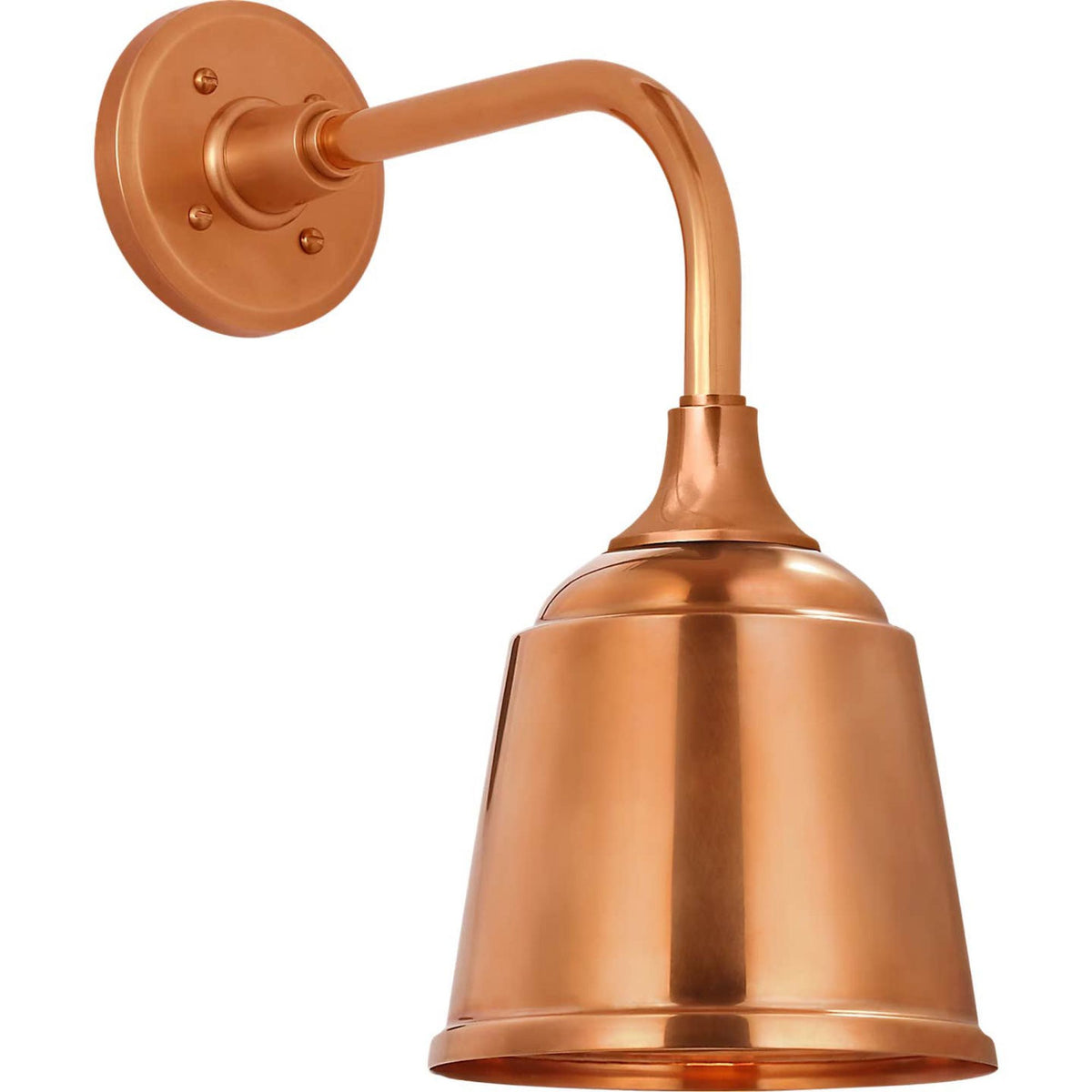 Thomas O'Brien Academy 11" Rex Barn Light in Soft Copper with 8" Soft Copper Rockhouse Shade W8" x H16.5" x E14.5"