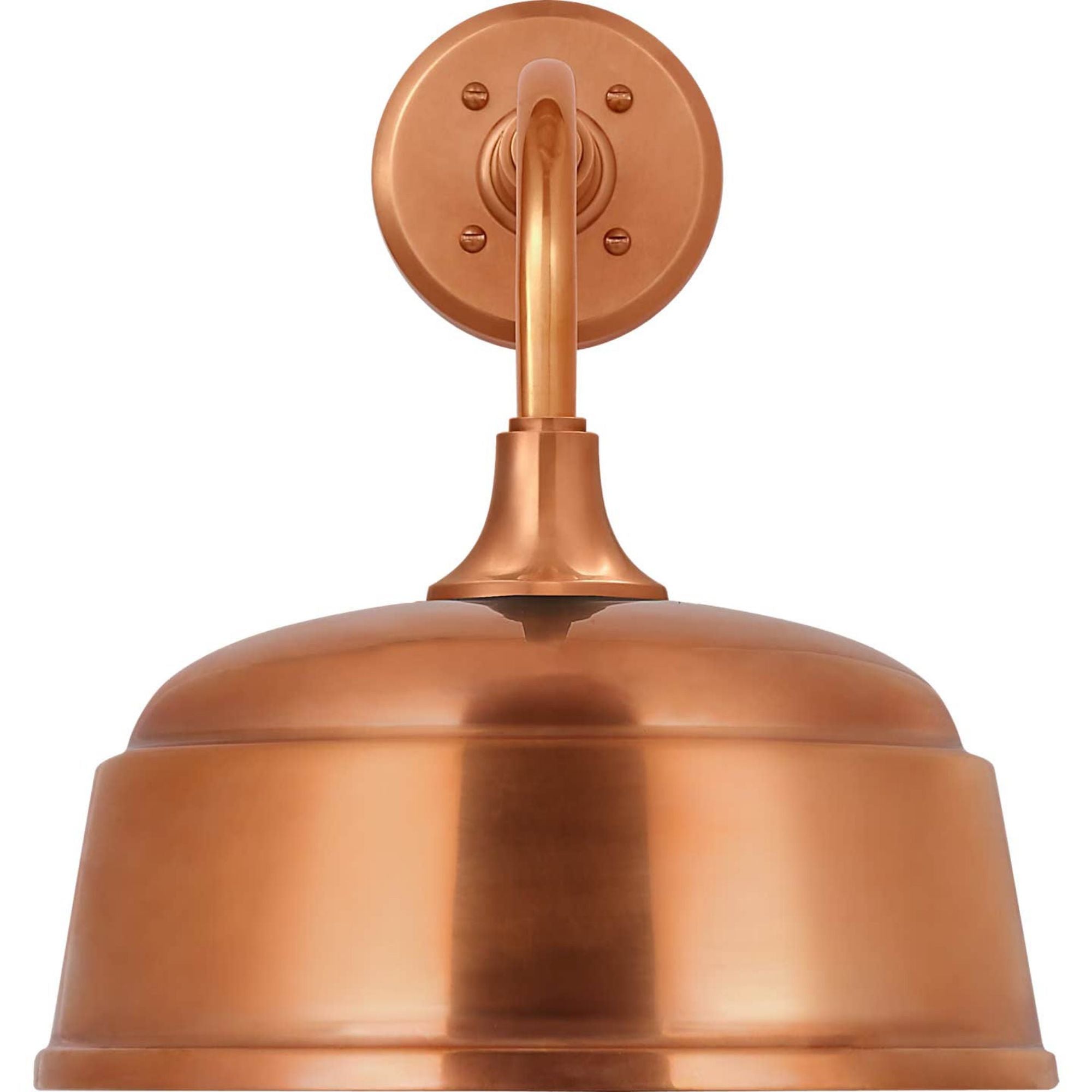 Thomas O'Brien Academy 11" Rex Barn Light in Soft Copper with 12.5" Soft Copper Rockhouse Shade W12.5" x H15.25" x E16.75"