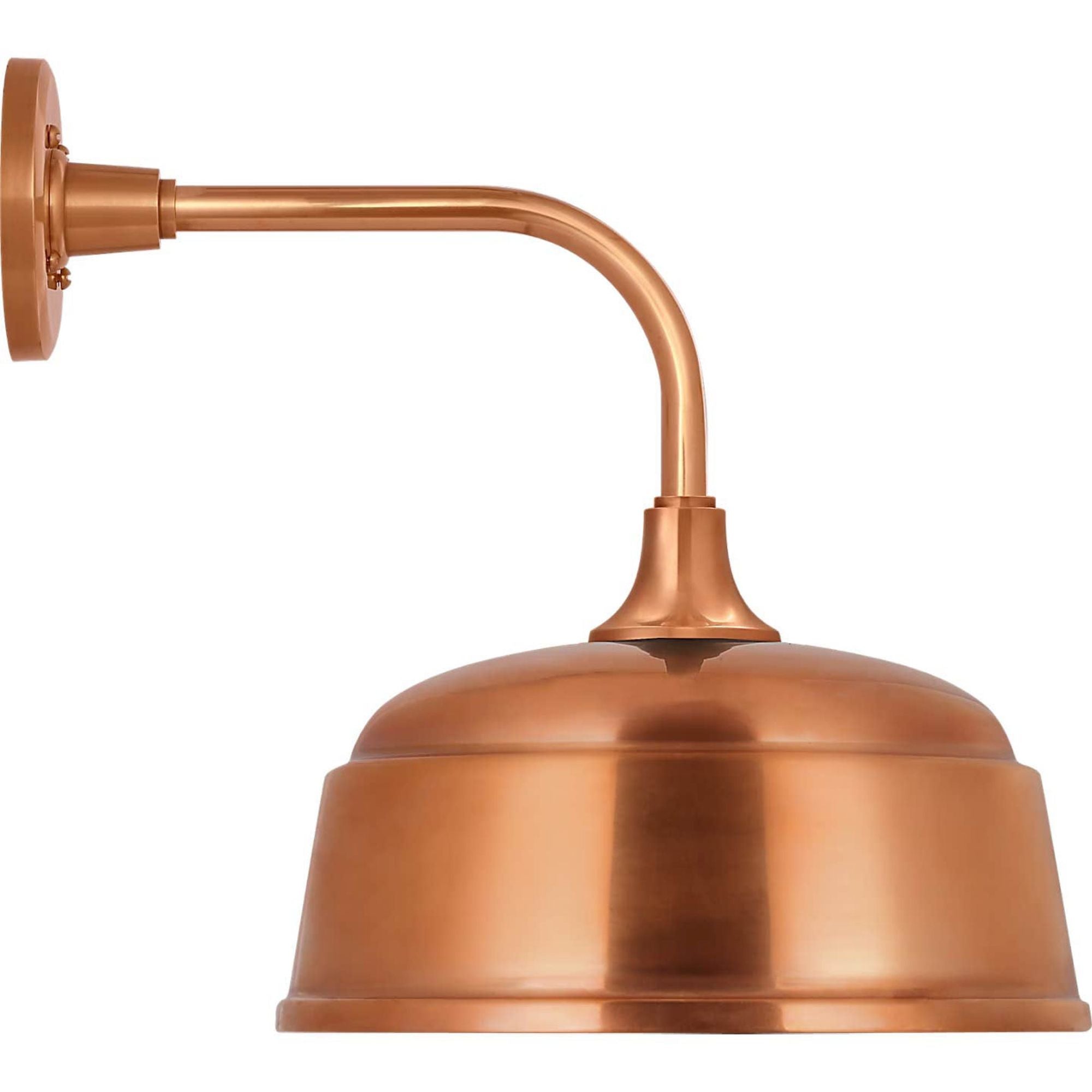 Thomas O'Brien Academy 11" Rex Barn Light in Soft Copper with 12.5" Soft Copper Rockhouse Shade W12.5" x H15.25" x E16.75"