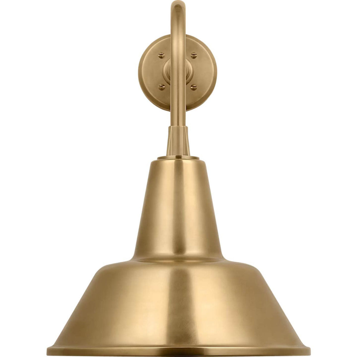 Thomas O'Brien Academy 20" Rex Barn Light in Hand-Rubbed Antique Brass with 12.5" Bowers Shade W12.5" x H19.5" x E26.25"