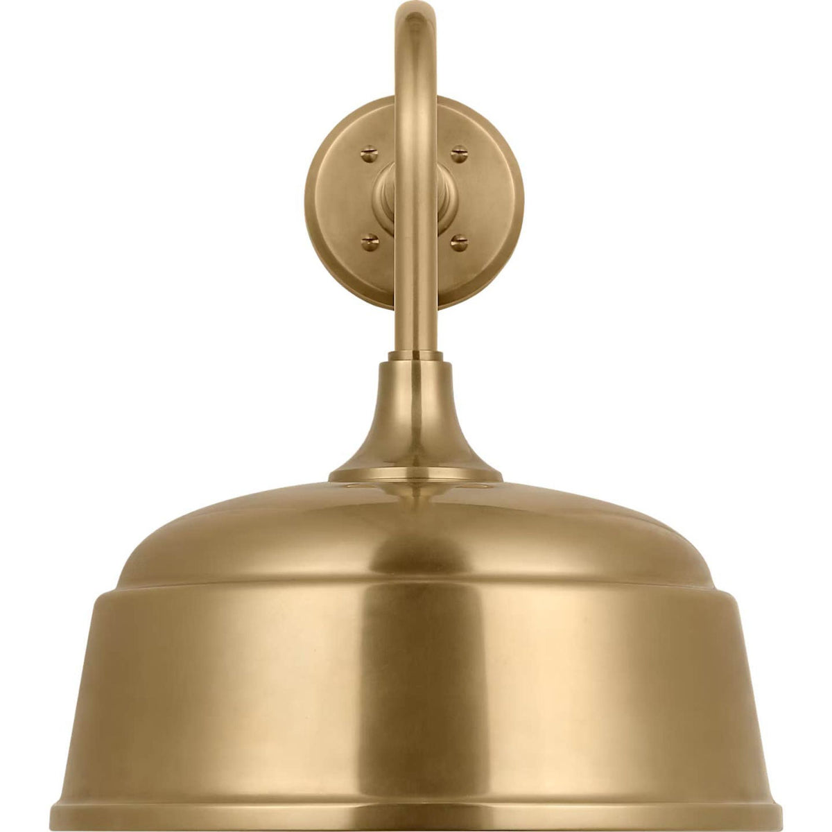 Thomas O'Brien Academy 20" Rex Barn Light in Hand-Rubbed Antique Brass with 12.5" Rockhouse Shade W12.5" x H17" x E26.25"