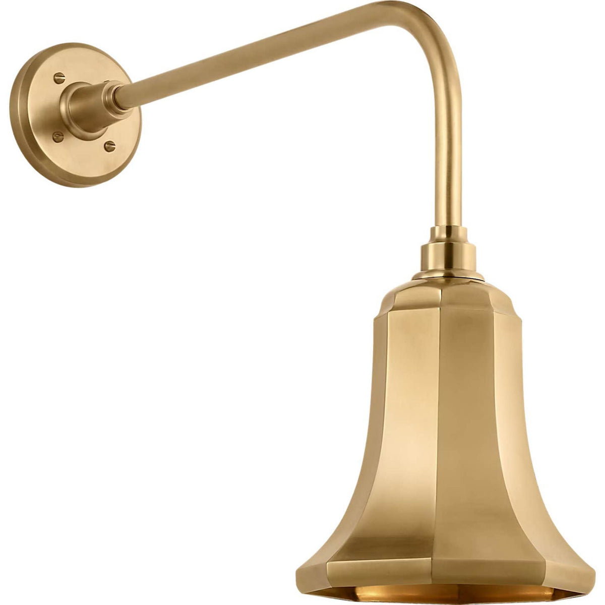 Thomas O'Brien Academy 20" Rex Barn Light in Hand-Rubbed Antique Brass with 7.5" Savannah Shade W7.5" x H19" x E23.75"
