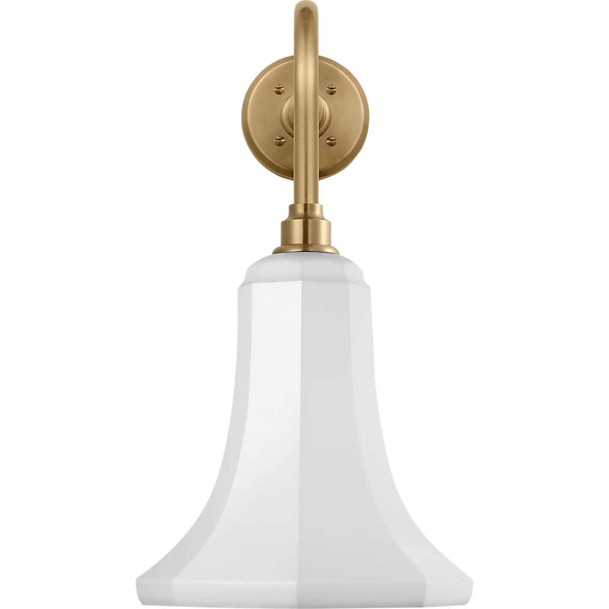 Thomas O'Brien Academy 20" Rex Barn Light in Hand-Rubbed Antique Brass with 9.25" White Savannah Shade W9.25" x H20.75" x E24.5"