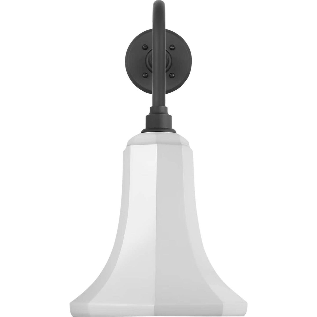 Thomas O'Brien Academy 20" Rex Barn Light in Matte Black with 9.25" White Savannah Shade W9.25" x H20.75" x E24.5"