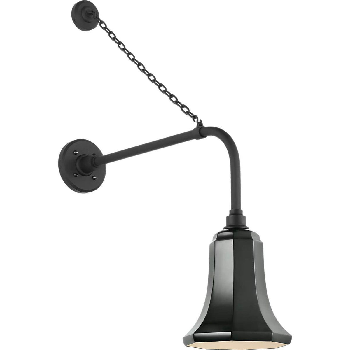 Thomas O'Brien Academy 20" Anchored Rex Barn Light in Matte Black with 7.5" Green Savannah Shade W7.5" x H31.75" x E23.75"