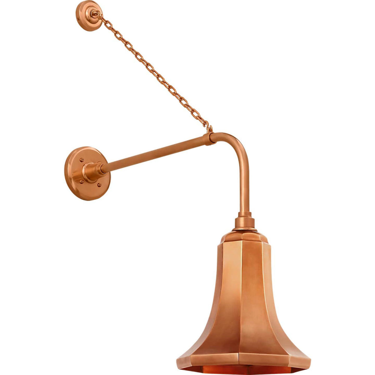 Thomas O'Brien Academy 20" Anchored Rex Barn Light in Soft Copper with 9.25" Savannah Shade W9.25" x H33.75" x E24.5"