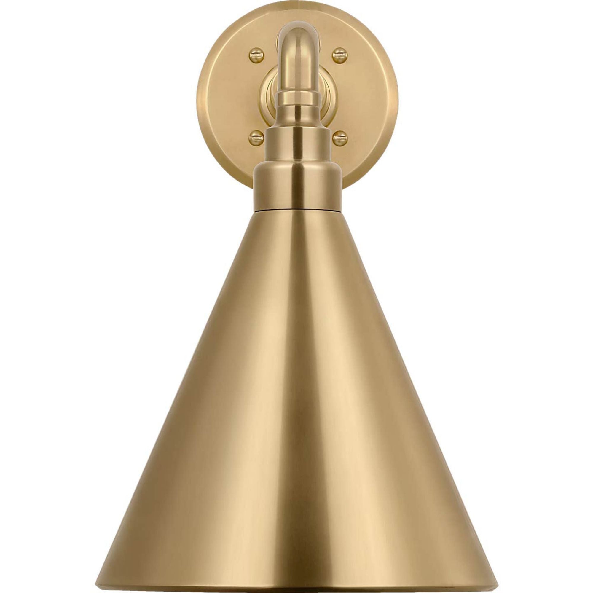 Thomas O'Brien Academy 11" Mack Barn Light in Hand-Rubbed Antique Brass with 9" Hand-Rubbed Antique Brass Conical Savannah Shade W9" x H14.75" x E14.75"