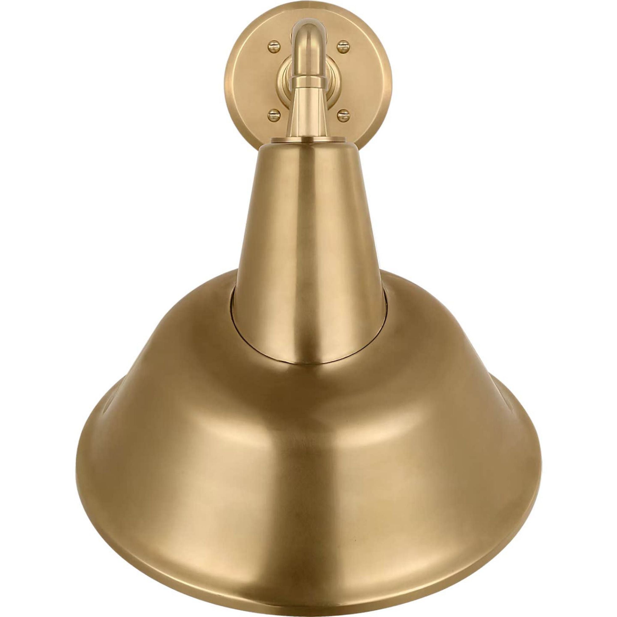 Thomas O'Brien Academy 11" Mack Barn Light in Hand-Rubbed Antique Brass with 12.5" Hand-Rubbed Antique Brass Tilted Bowers Shade W12.5" x H17.5" x E14"
