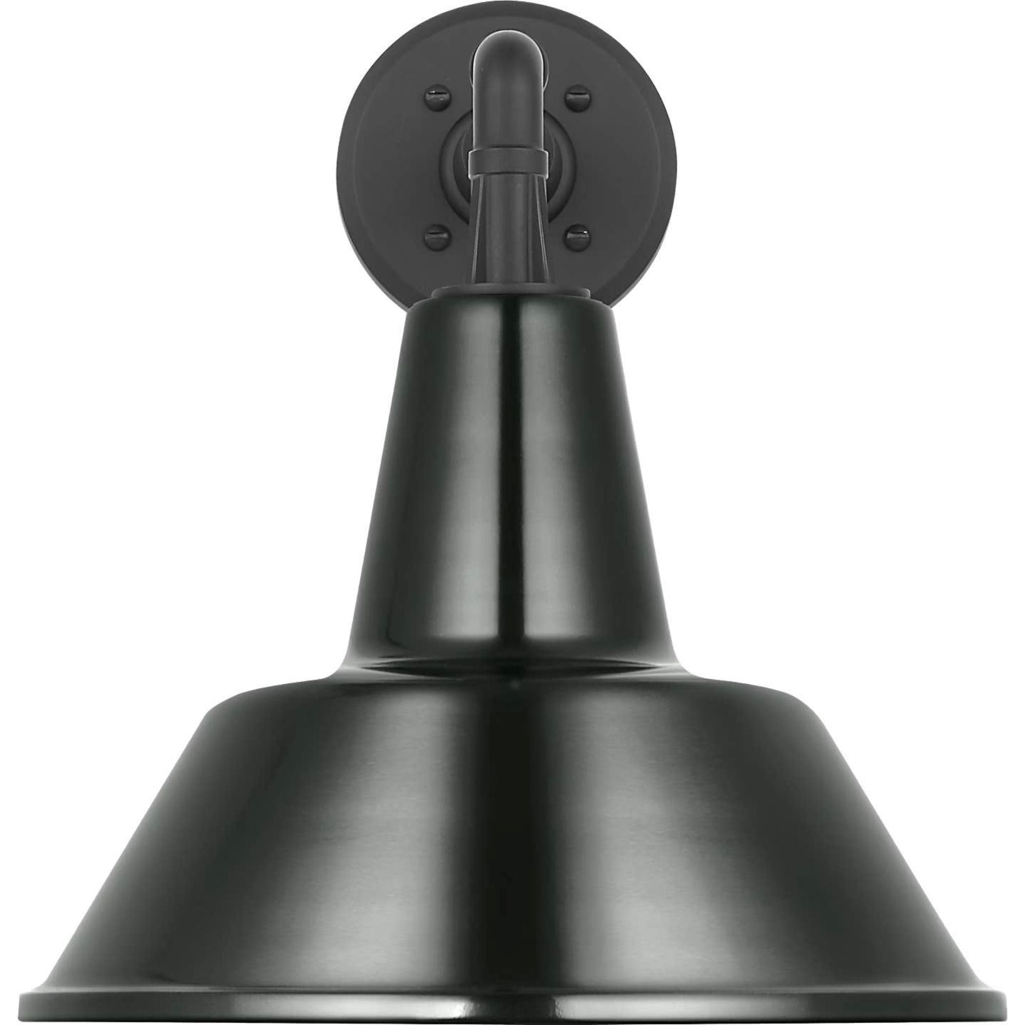 Thomas O'Brien Academy 11" Mack Barn Light in Matte Black with 12.5" Green Bowers Shade W12.5" x H14.5" x E16.5"