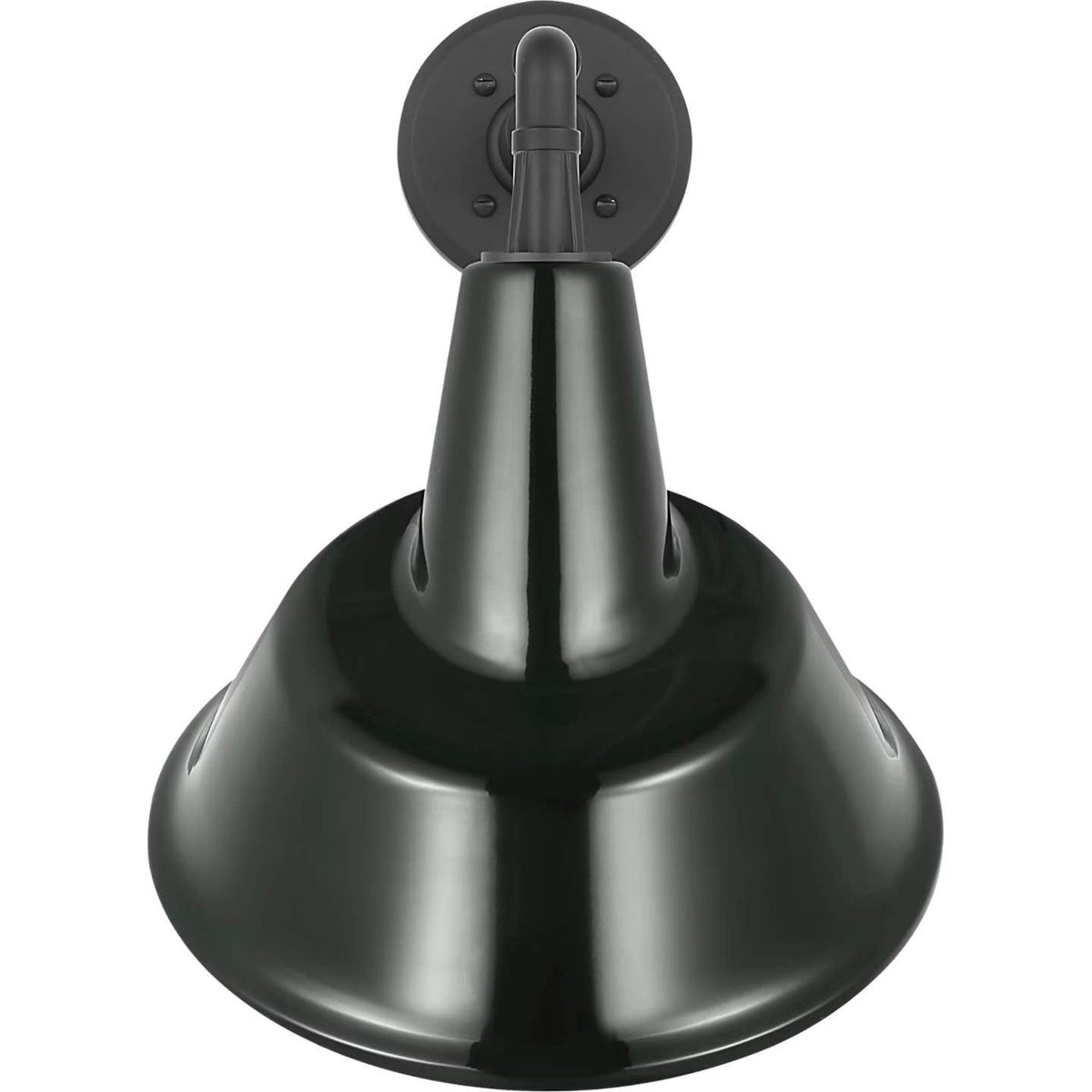 Thomas O'Brien Academy 11" Mack Barn Light in Matte Black with 12.5" Green Tilted Bowers Shade W12.5" x H17.5" x E14"