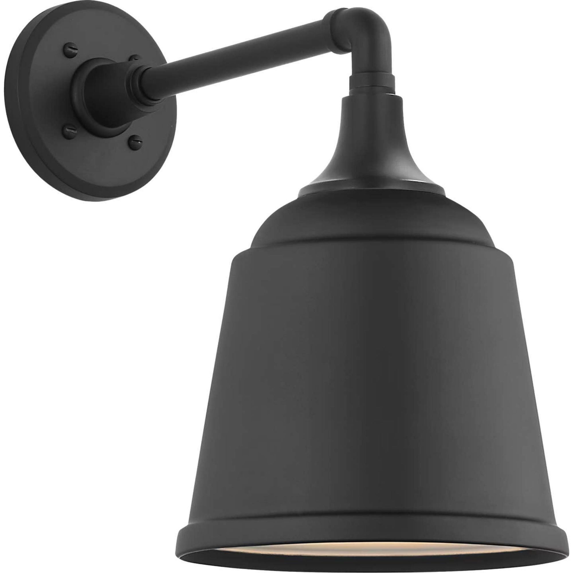 Thomas O'Brien Academy 11" Mack Barn Light in Matte Black with 8" Matte Black Rockhouse Shade W8" x H13.25" x E14.25"