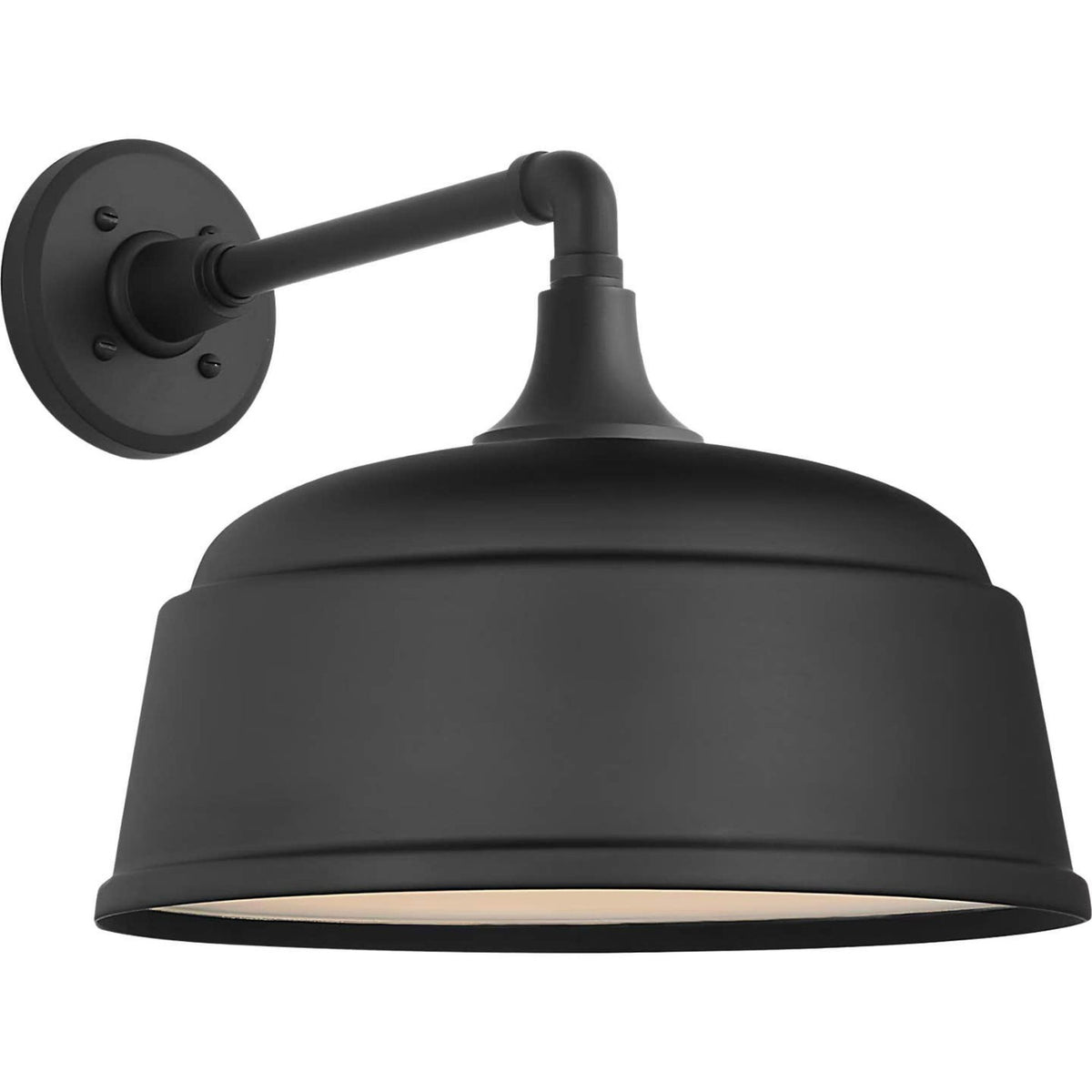 Thomas O'Brien Academy 11" Mack Barn Light in Matte Black with 12.5" Matte Black Rockhouse Shade W12.5" x H12" x E16.5"