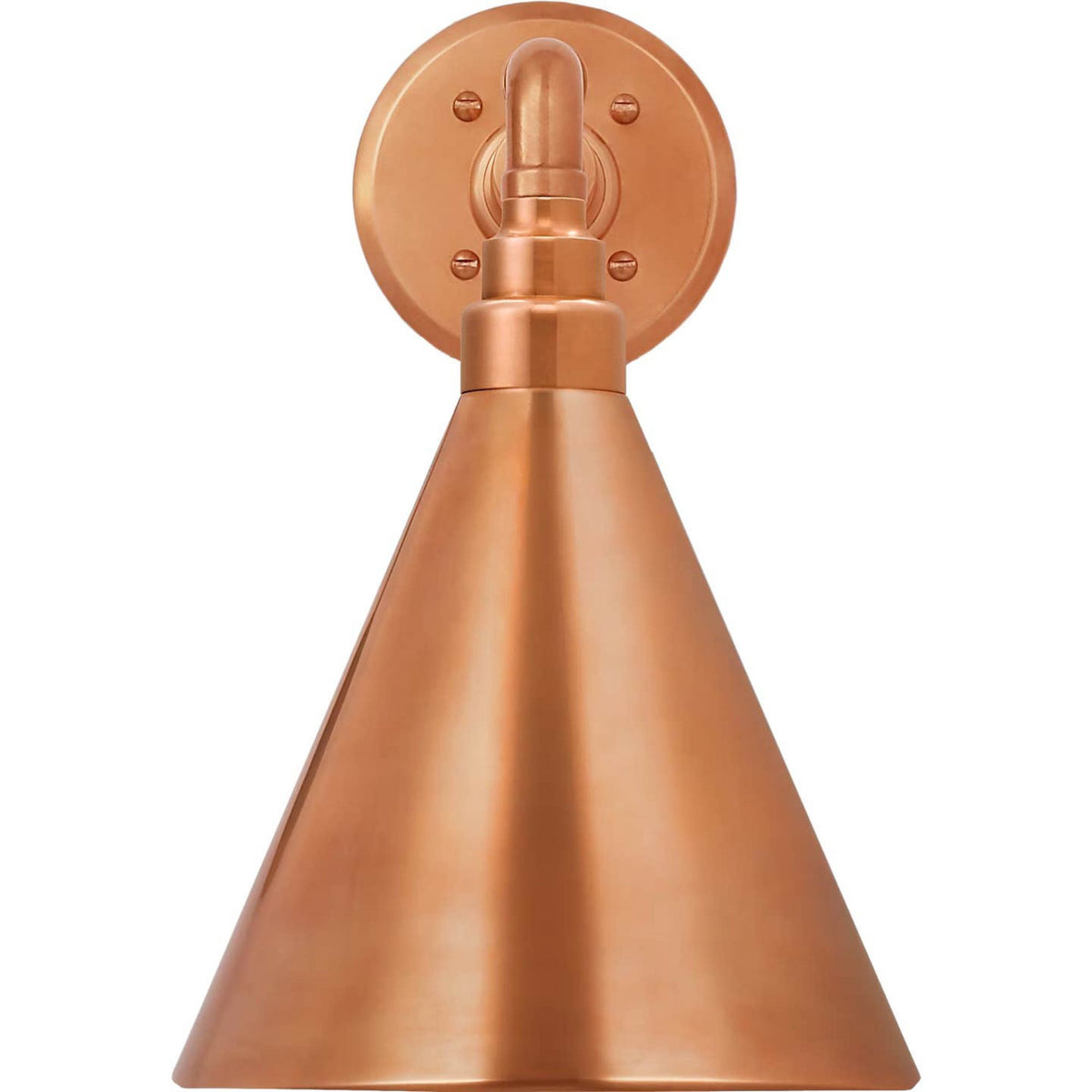 Thomas O'Brien Academy 11" Mack Barn Light in Soft Copper with 9" Soft Copper Conical Savannah Shade W9" x H14.75" x E14.75"