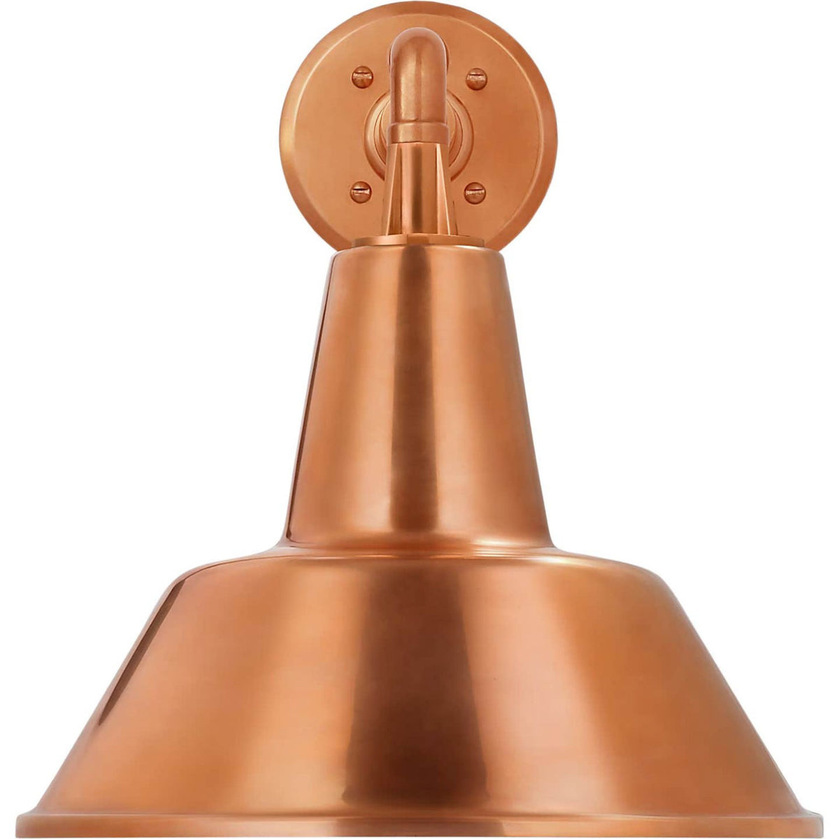 Thomas O'Brien Academy 11" Mack Barn Light in Soft Copper with 12.5" Soft Copper Bowers Shade W12.5" x H14.5" x E16.5"
