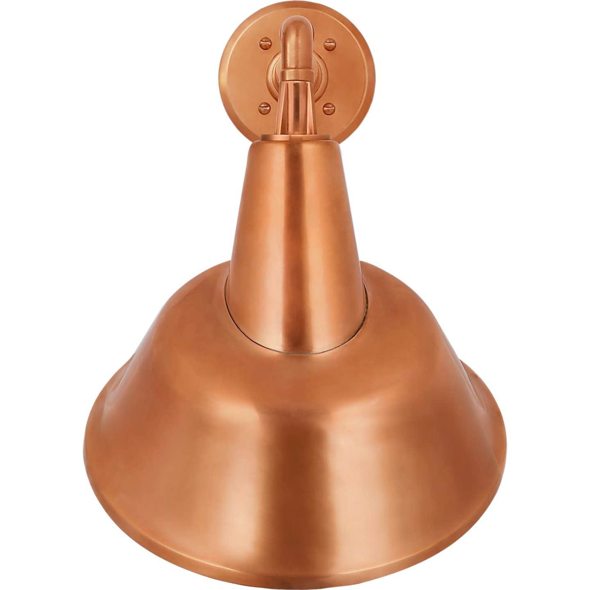 Thomas O'Brien Academy 11" Mack Barn Light in Soft Copper with 12.5" Soft Copper Tilted Bowers Shade W12.5" x H17.5" x E14"