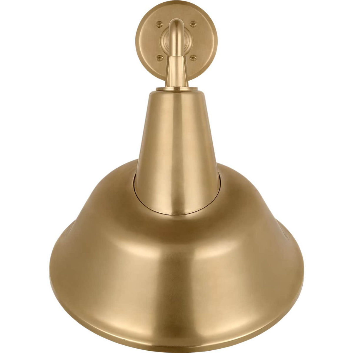 Thomas O'Brien Academy 17.5" Mack Barn Light in Hand-Rubbed Antique Brass with 12.5" Tilted Bowers Shade W12.5" x H17.5" x E21"