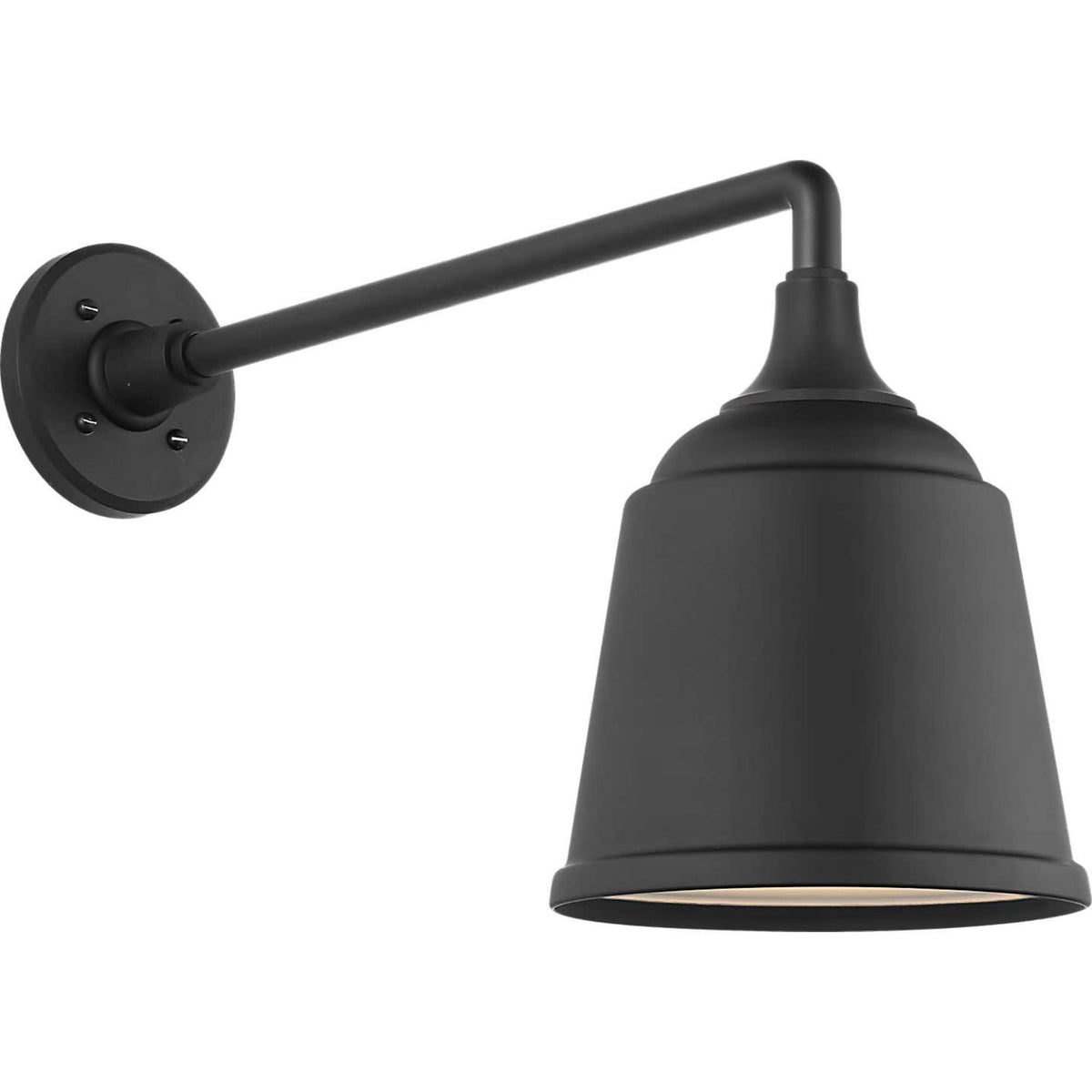 Thomas O'Brien Academy 17.5" Mack Barn Light in Matte Black with 8" Rockhouse Shade W8" x H13.25" x E21.25"