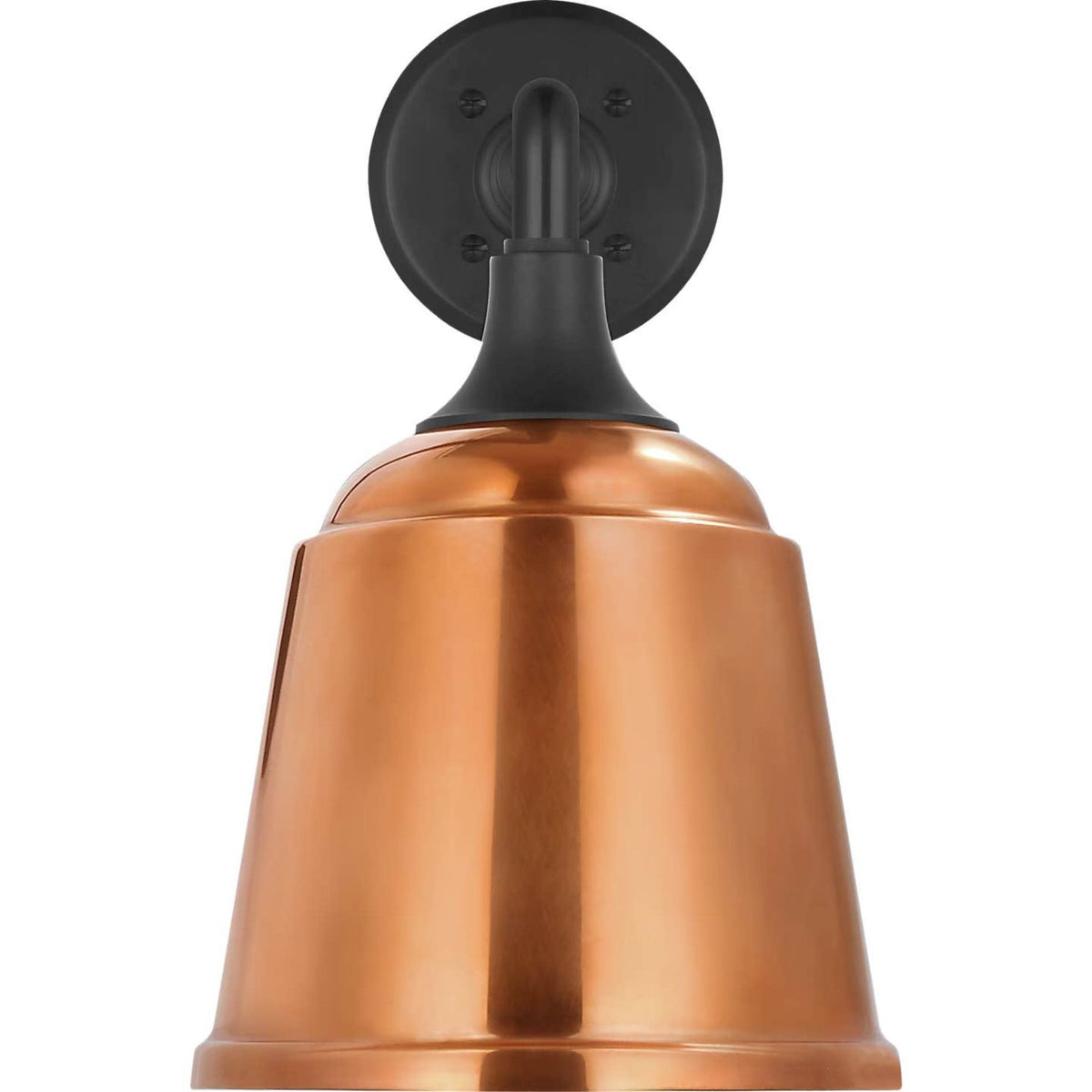 Thomas O'Brien Academy 17.5" Mack Barn Light in Matte Black with 8" Soft Copper Rockhouse Shade W8" x H13.25" x E21.25"
