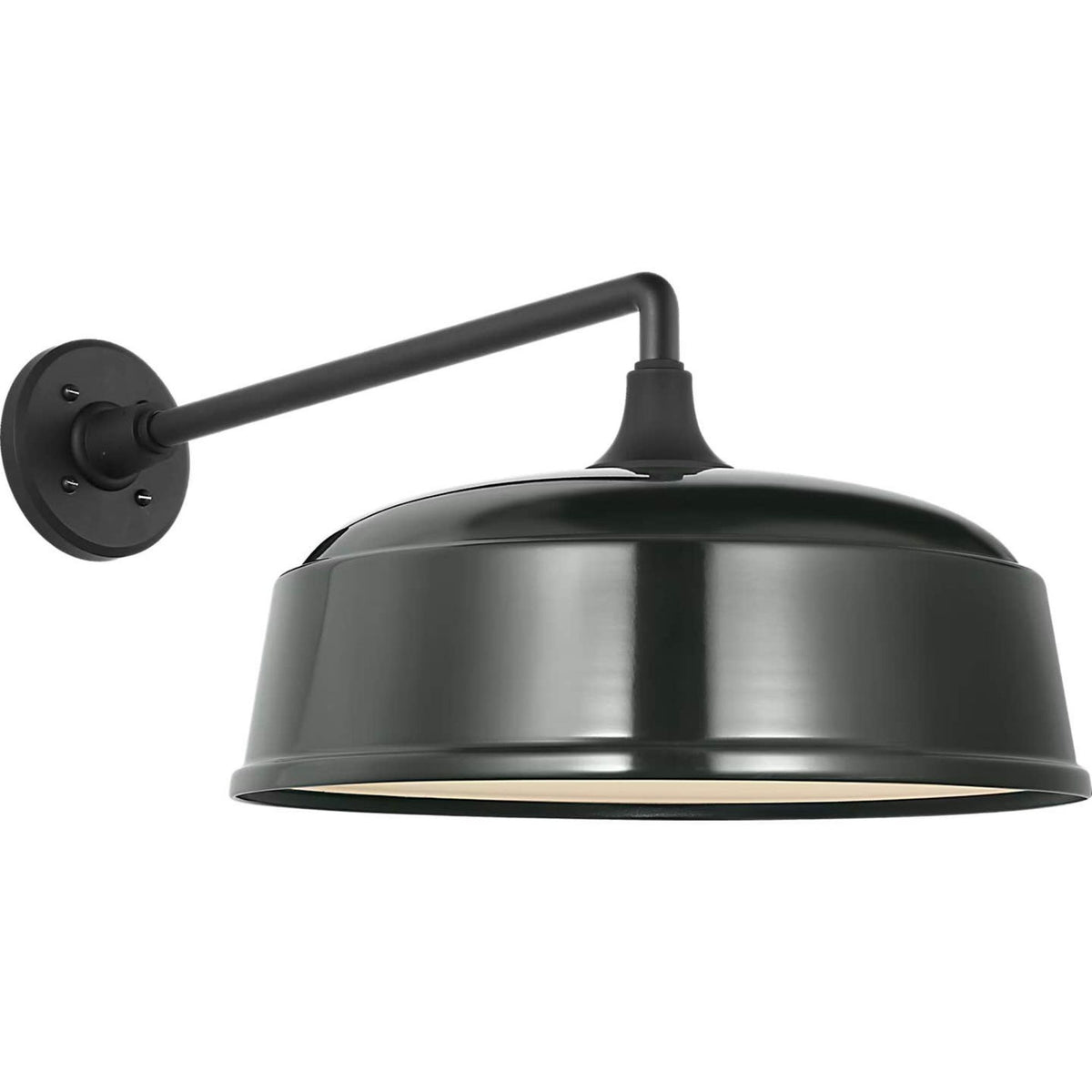Thomas O'Brien Academy 17.5" Mack Barn Light in Matte Black with 16" Green Rockhouse Shade W16" x H12" x E25.25"