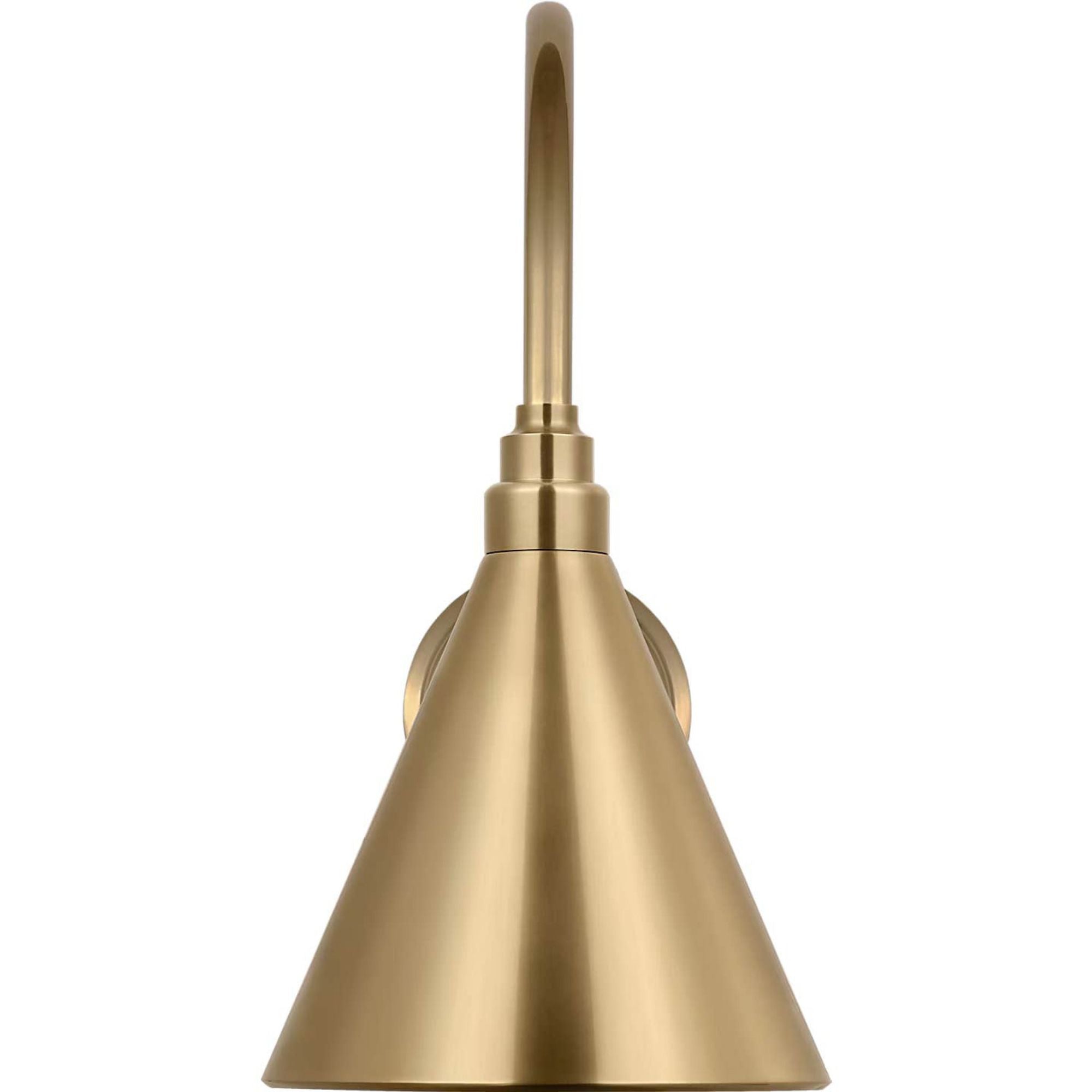 Thomas O'Brien Academy 11" Arched Mack Barn Light in Hand-Rubbed Antique Brass with 9" Hand-Rubbed Antique Brass Conical Savannah Shade W9" x H17.5" x E15"