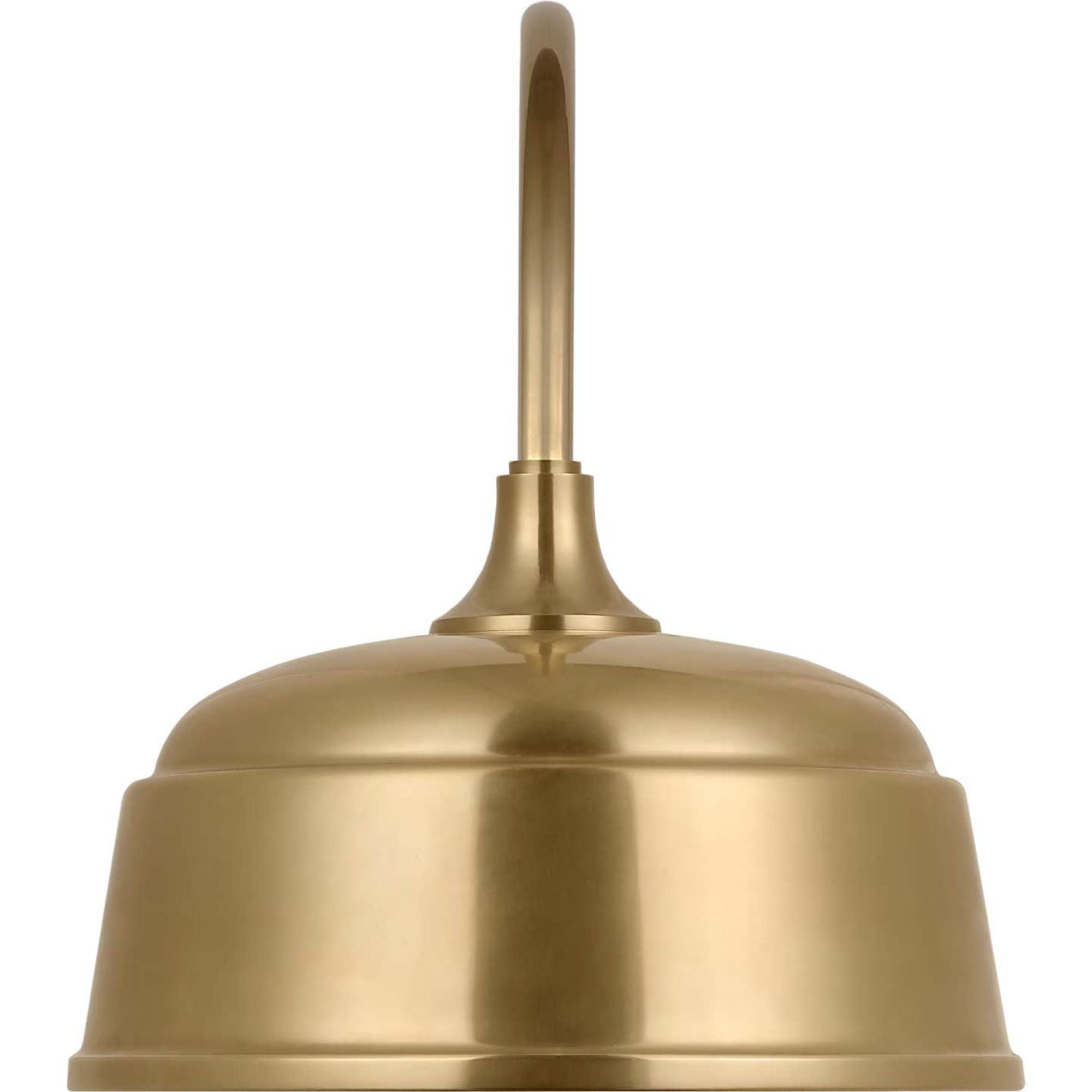 Thomas O'Brien Academy 11" Arched Mack Barn Light in Hand-Rubbed Antique Brass with 12.5" Hand-Rubbed Antique Brass Rockhouse Shade W12.5" x H15" x E16.75"