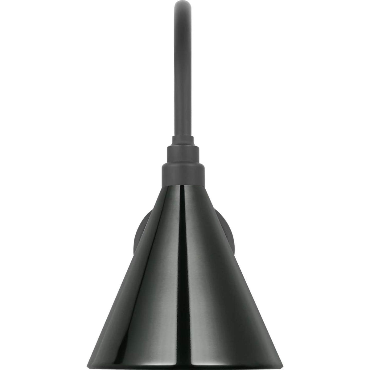 Thomas O'Brien Academy 11" Arched Mack Barn Light in Matte Black with 9" Green Conical Savannah Shade W9" x H17.5" x E15"