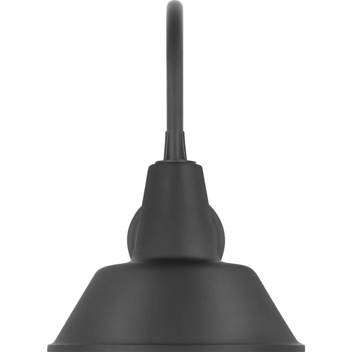 Thomas O'Brien Academy 11" Arched Mack Barn Light in Matte Black with 12.5" Matte Black Bowers Shade W12.5" x H17.5" x E16.75"