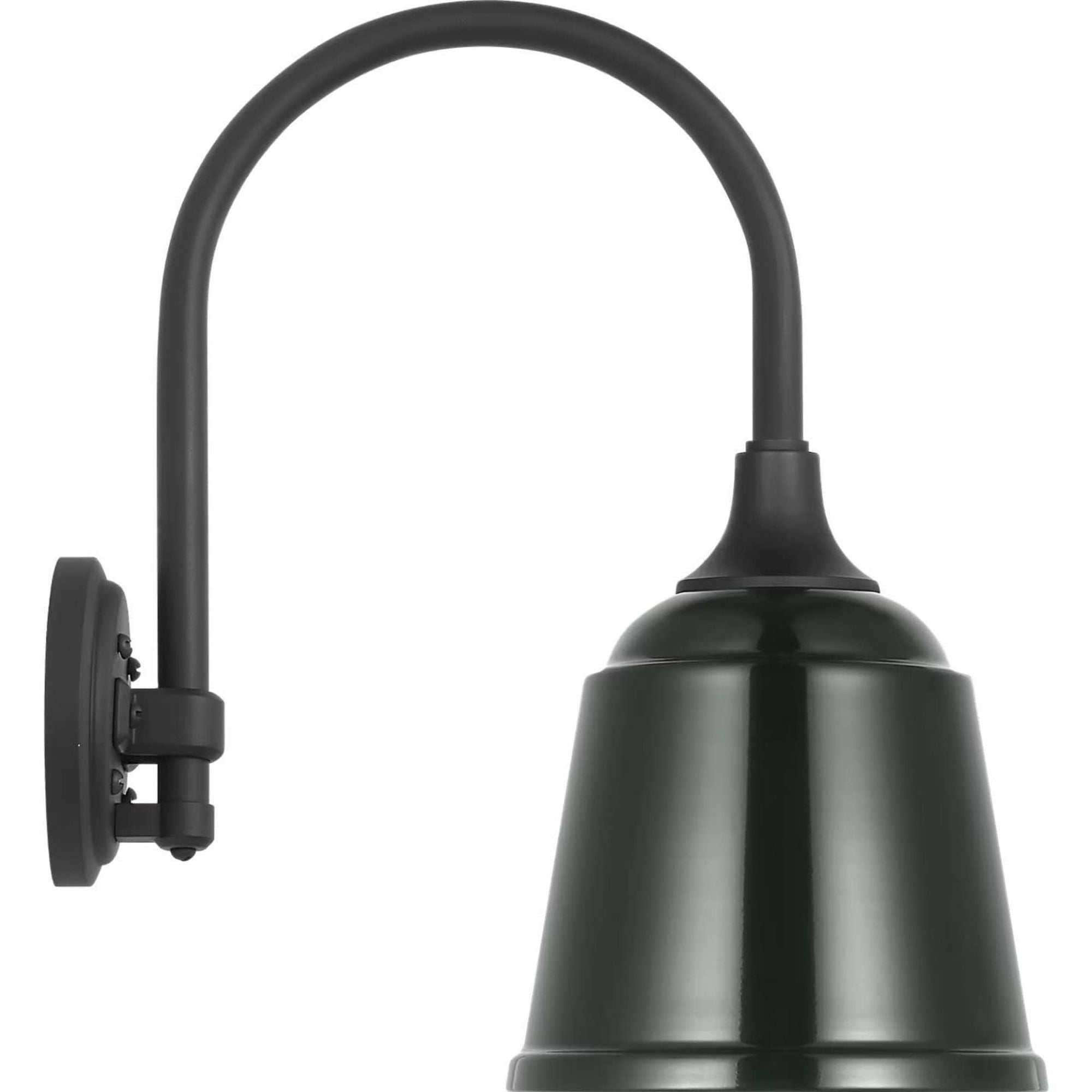 Thomas O'Brien Academy 11" Arched Mack Barn Light in Matte Black with 8" Green Rockhouse Shade W8" x H16.25" x E14.5"