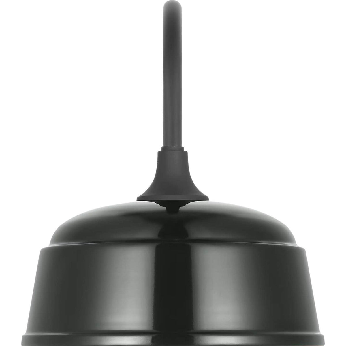 Thomas O'Brien Academy 11" Arched Mack Barn Light in Matte Black with 12.5" Green Rockhouse Shade W12.5" x H15" x E16.75"