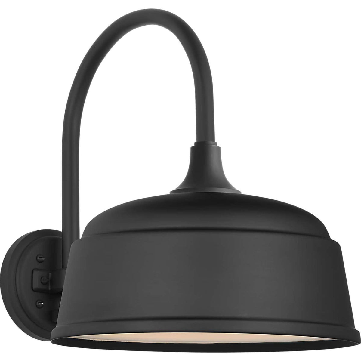 Thomas O'Brien Academy 11" Arched Mack Barn Light in Matte Black with 12.5" Matte Black Rockhouse Shade W12.5" x H15" x E16.75"