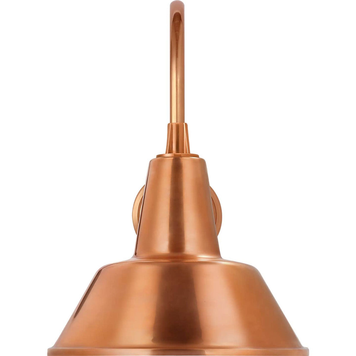 Thomas O'Brien Academy 11" Arched Mack Barn Light in Soft Copper with 12.5" Soft Copper Bowers Shade W12.5" x H17.5" x E16.75"