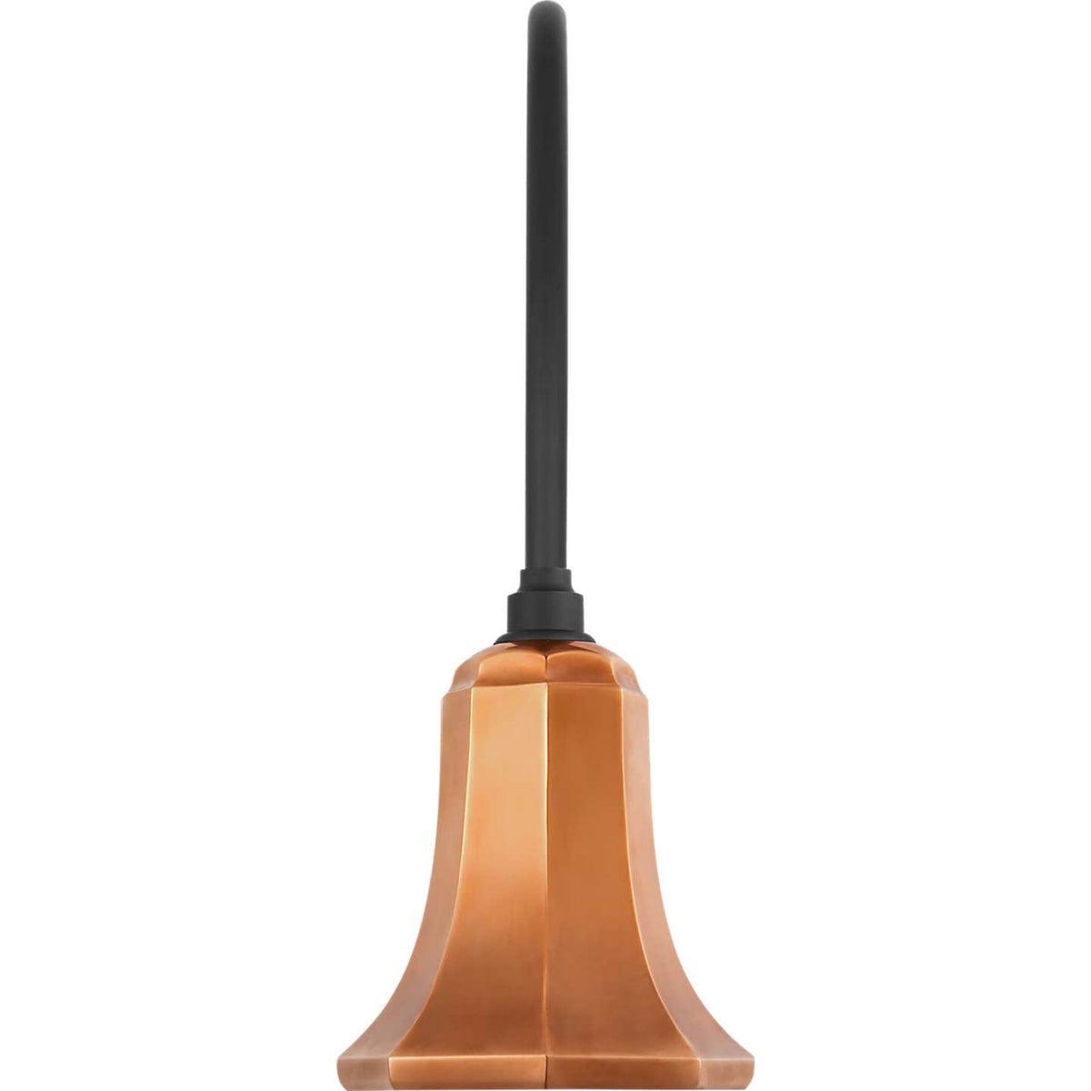 Thomas O'Brien Academy 19.5" Arched Mack Barn Light in Matte Black with 7.5" Soft Copper Savannah Shade W7.5" x H21.5" x E22.75"