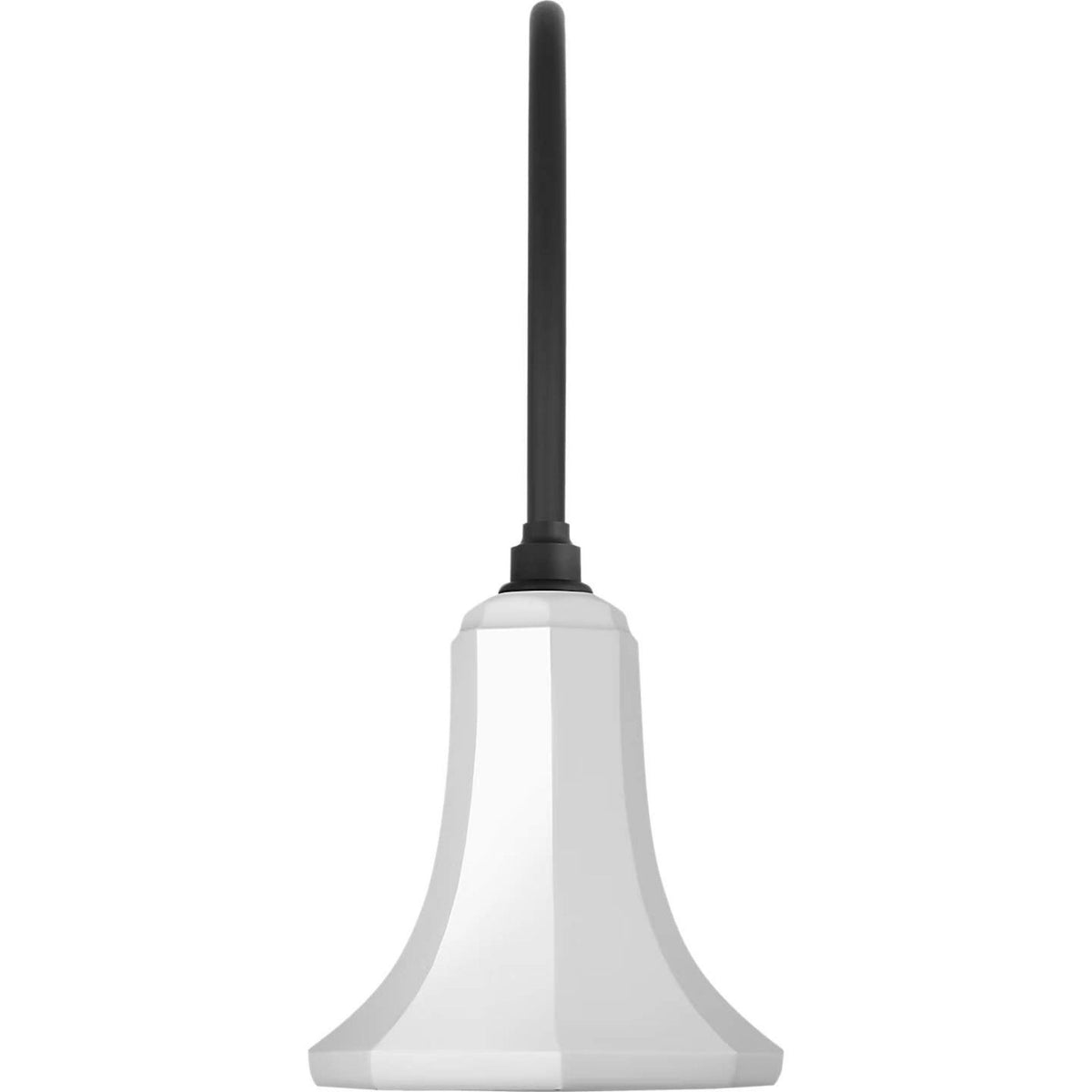 Thomas O'Brien Academy 19.5" Arched Mack Barn Light in Matte Black with 9.25" White Savannah Shade W9.25" x H23.25" x E23.75"