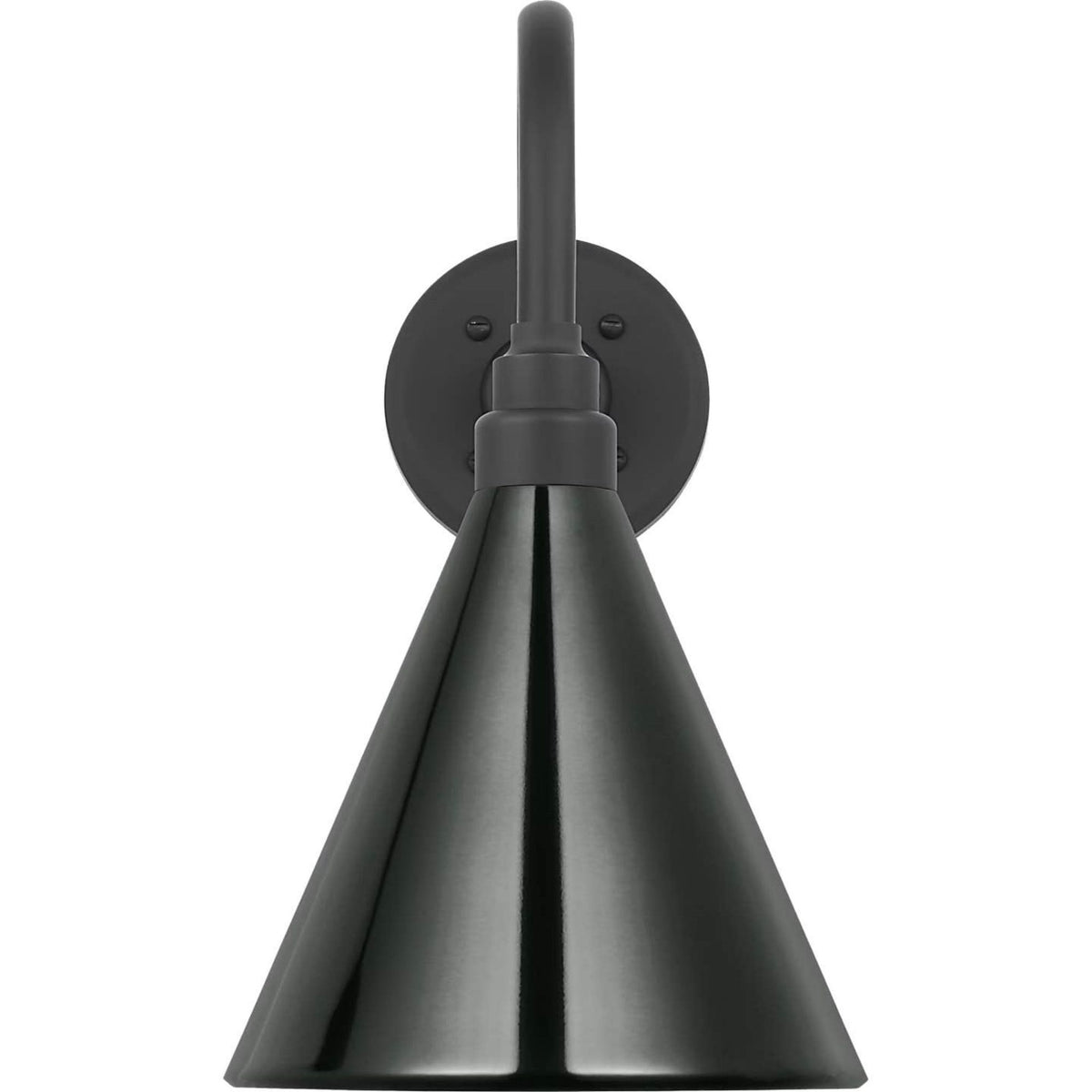 Thomas O'Brien Academy 11" Flynn Barn Light in Matte Black with 9" Green Conical Savannah Shade W9" x H15.5" x E15"