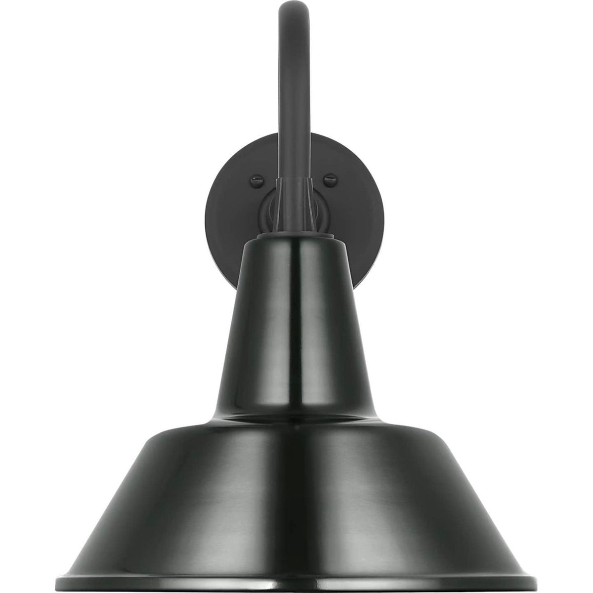 Thomas O'Brien Academy 11" Flynn Barn Light in Matte Black with 12.5" Green Bowers Shade W12.5" x H15.5" x E16.75"