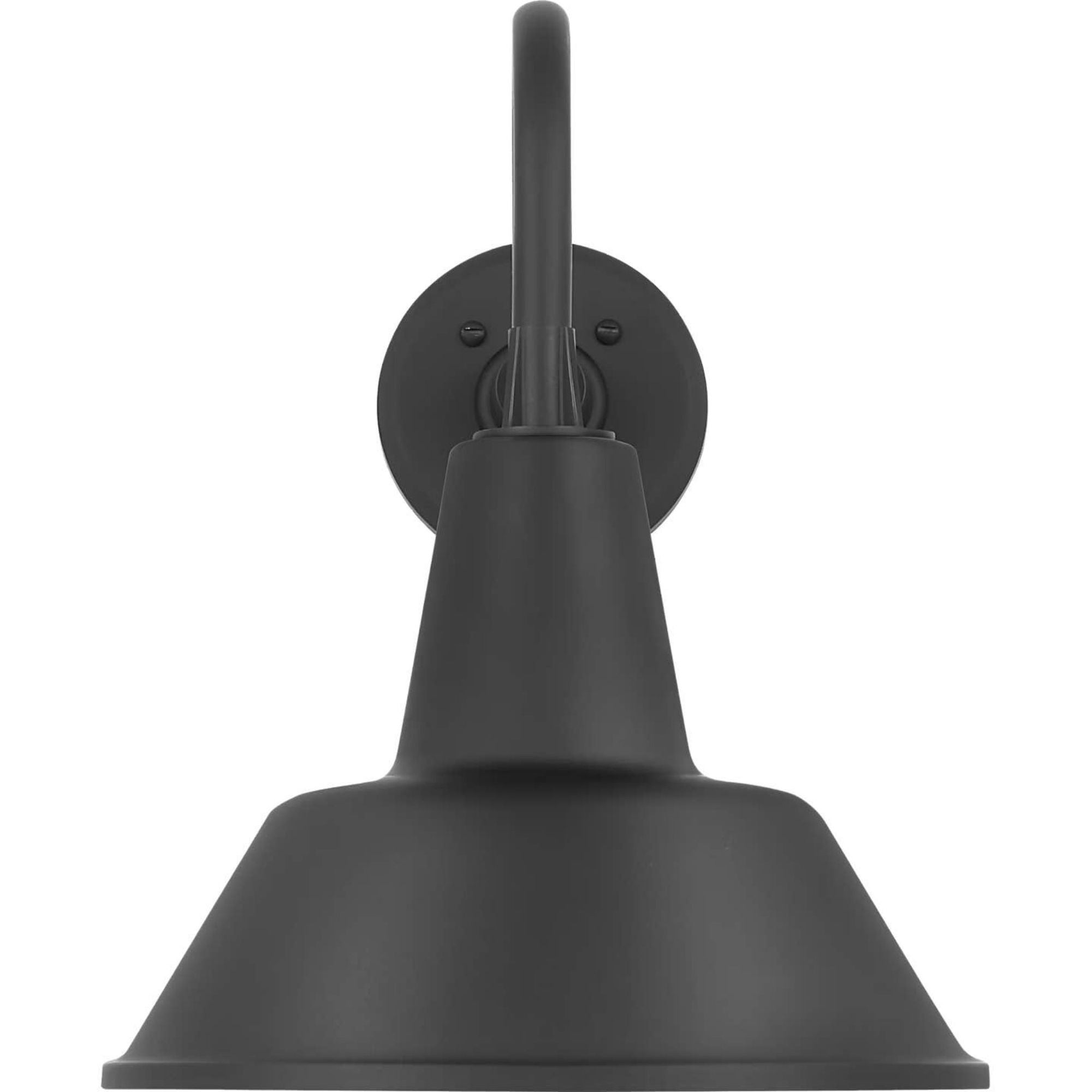 Thomas O'Brien Academy 11" Flynn Barn Light in Matte Black with 12.5" Matte Black Bowers Shade W12.5" x H15.5" x E16.75"