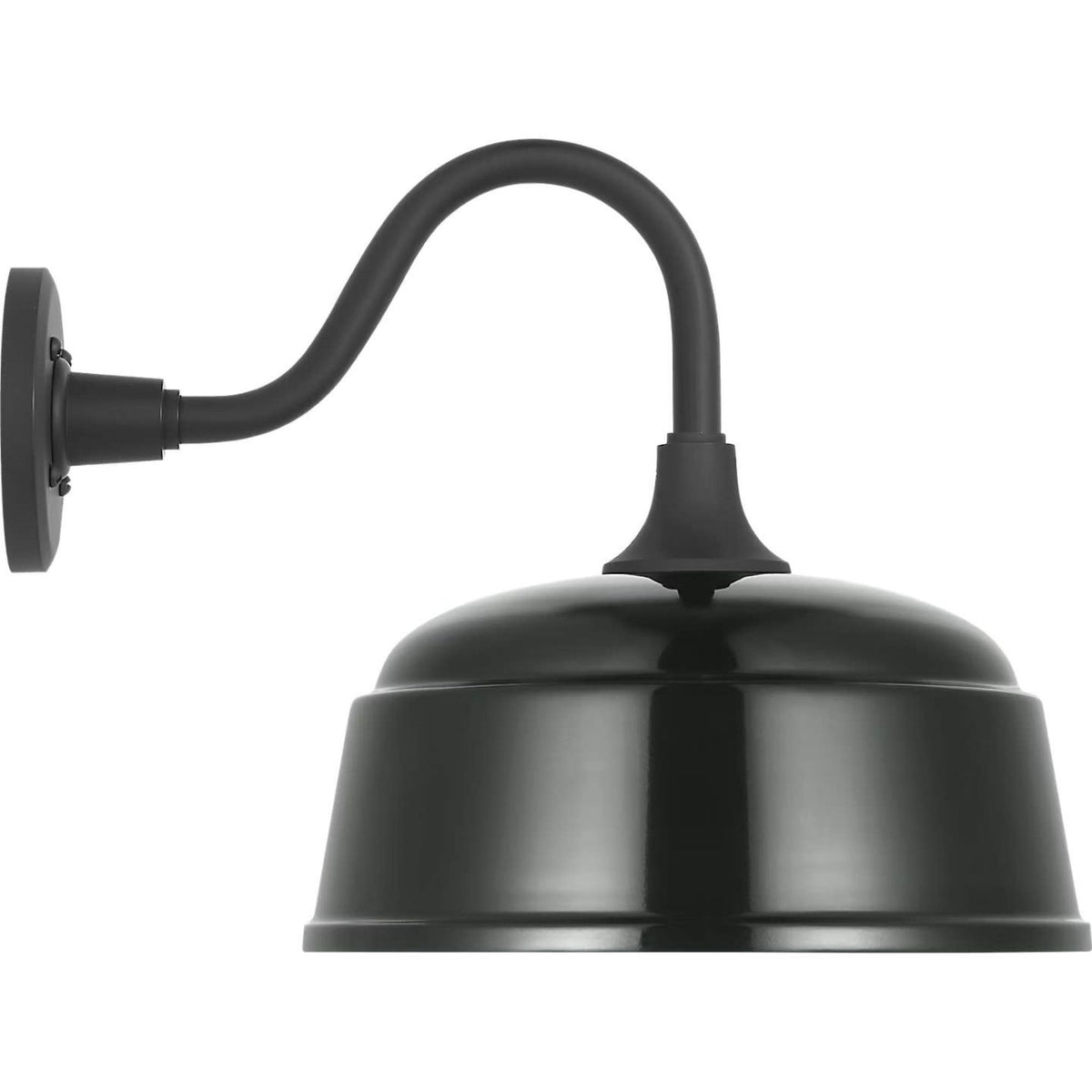 Thomas O'Brien Academy 11" Flynn Barn Light in Matte Black with 12.5" Green Rockhouse Shade W12.5" x H13" x E16.75"