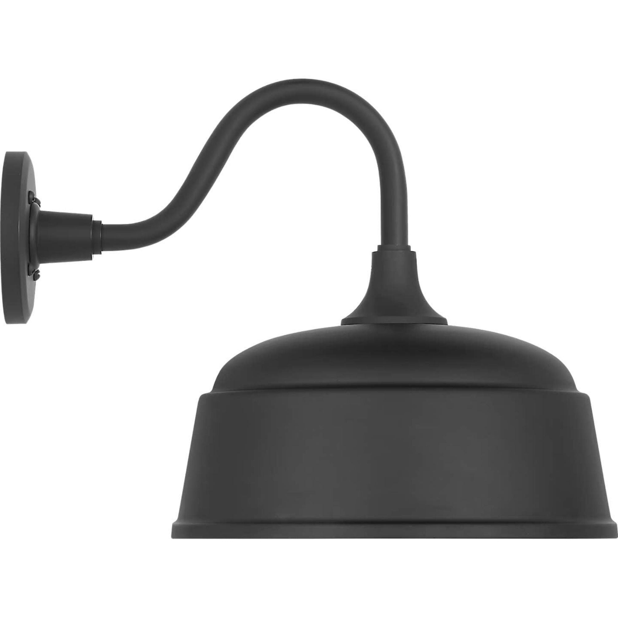Thomas O'Brien Academy 11" Flynn Barn Light in Matte Black with 12.5" Matte Black Rockhouse Shade W12.5" x H13" x E16.75"